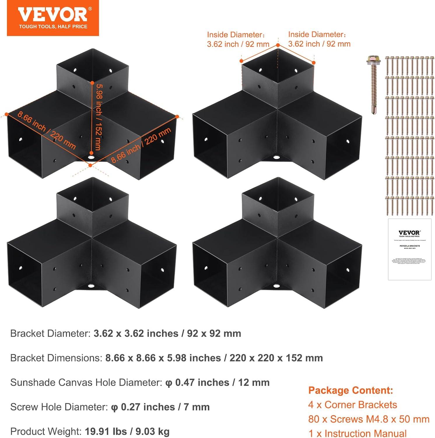 VEVOR Black Metal Hardware