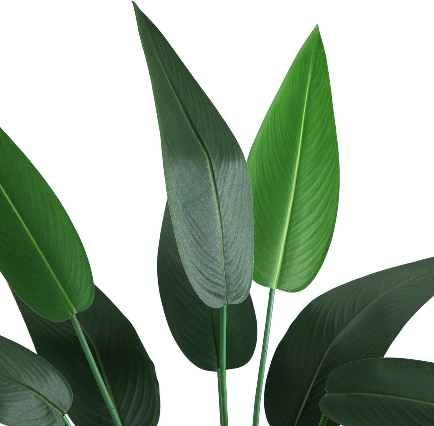 Nearly Natural 5-ft Artificial Sky Bird Tree in White Decorative Planter