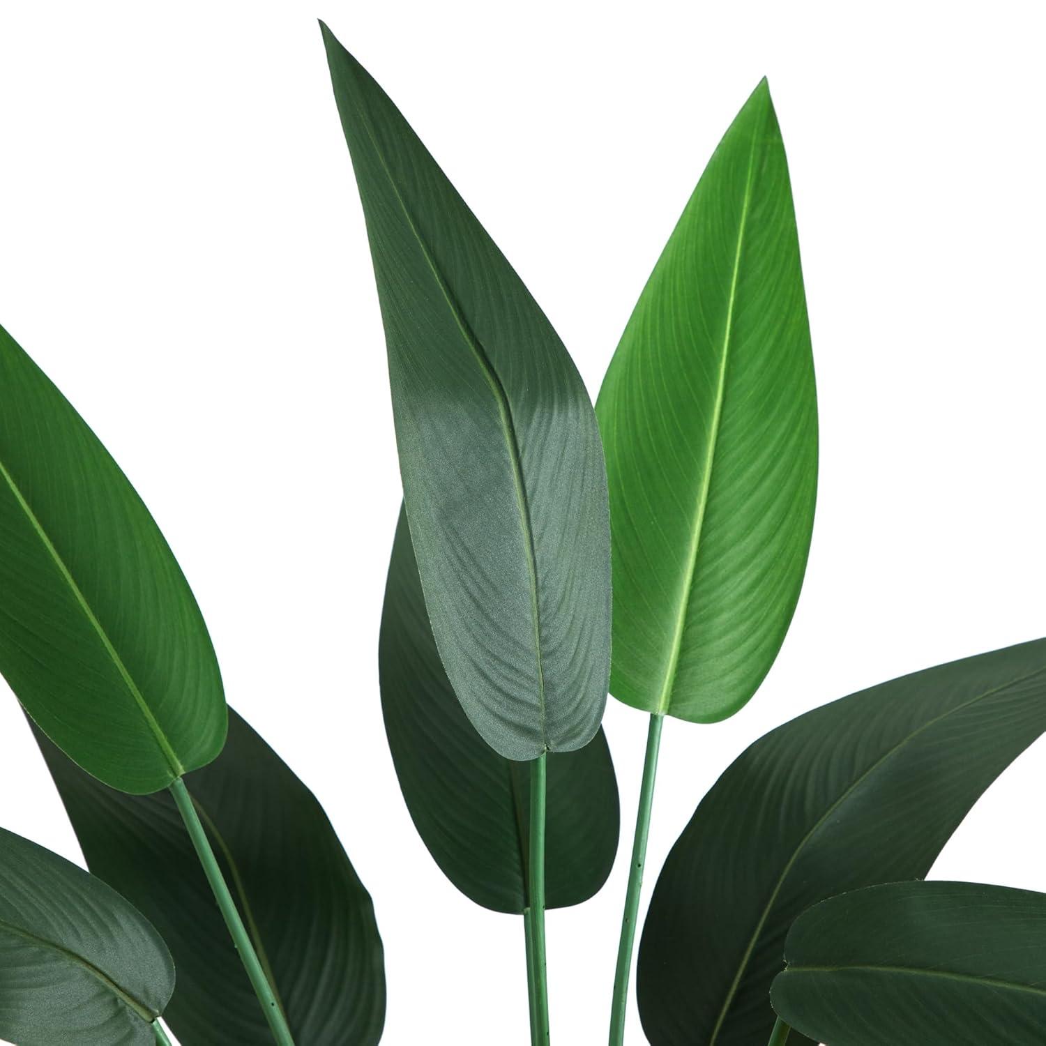 Nearly Natural 5-ft Artificial Sky Bird Tree in White Decorative Planter