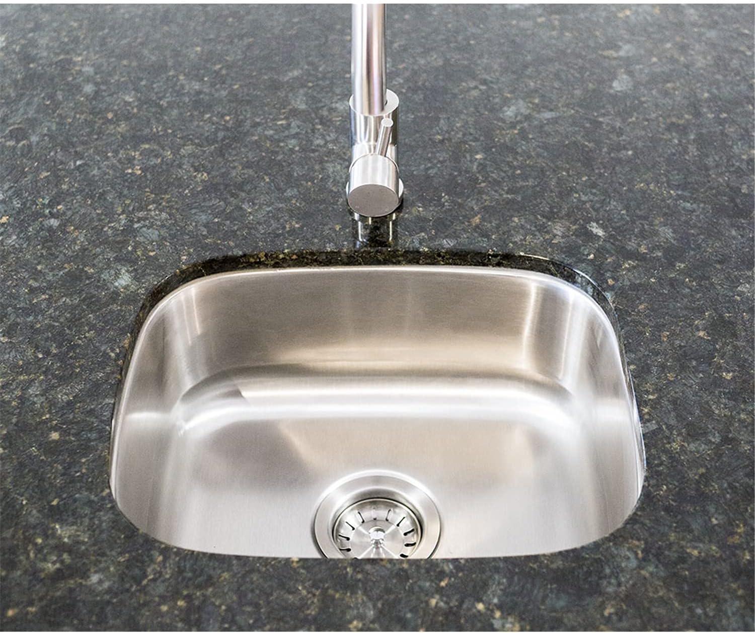 Summerset 19 X 15 Stainless Steel Undermount Sink W/ Single Handle Hot/Cold Goose Neck Faucet - SSNK-19U