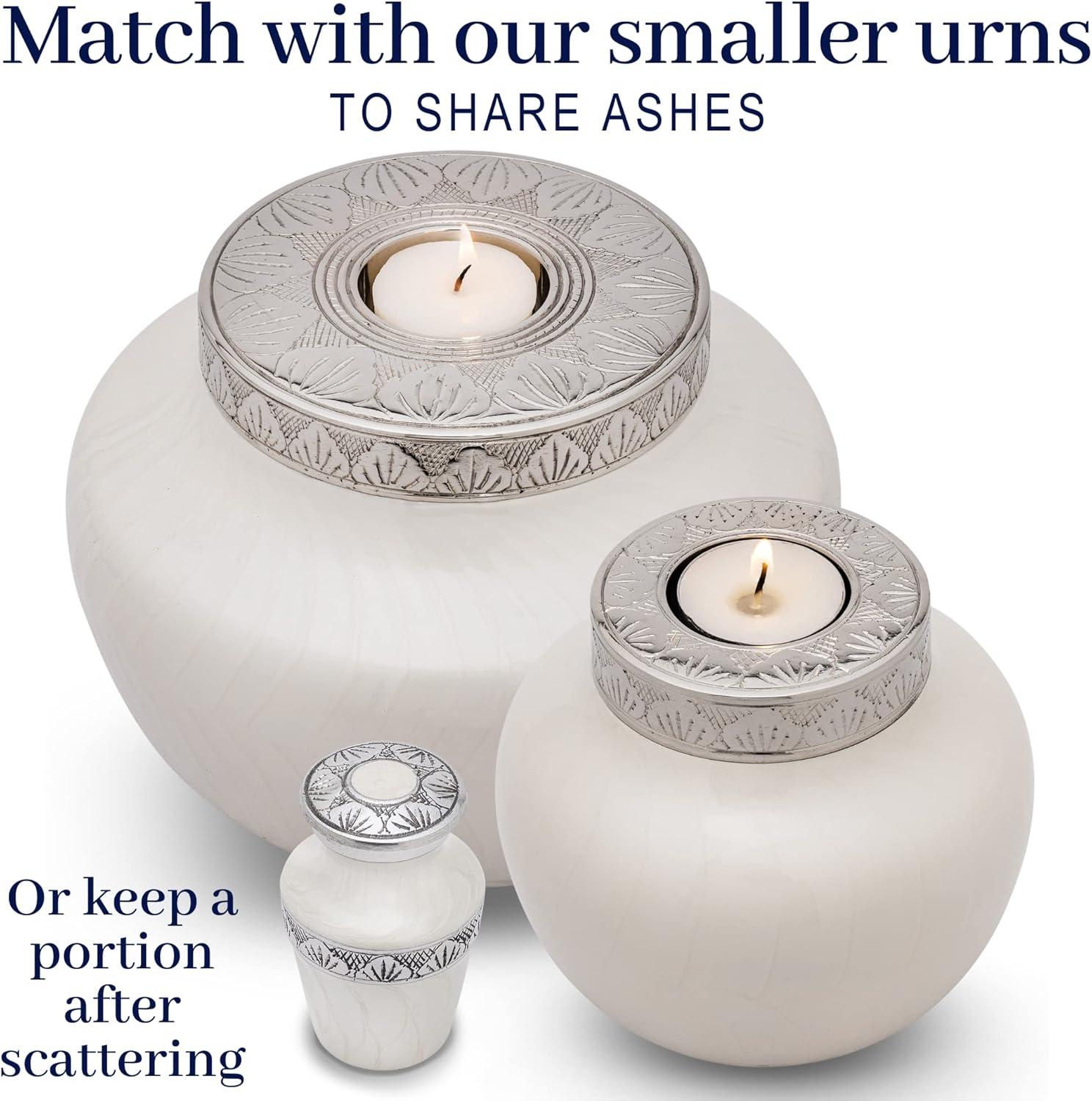 Large Cremation Urns for Human Ashes – Decorative Urn for Ashes Adult Male or Female - Holds up to 220lbs – Beautiful Pearlescent Cremation Urn – Funeral Urns for Ashes - Full Size