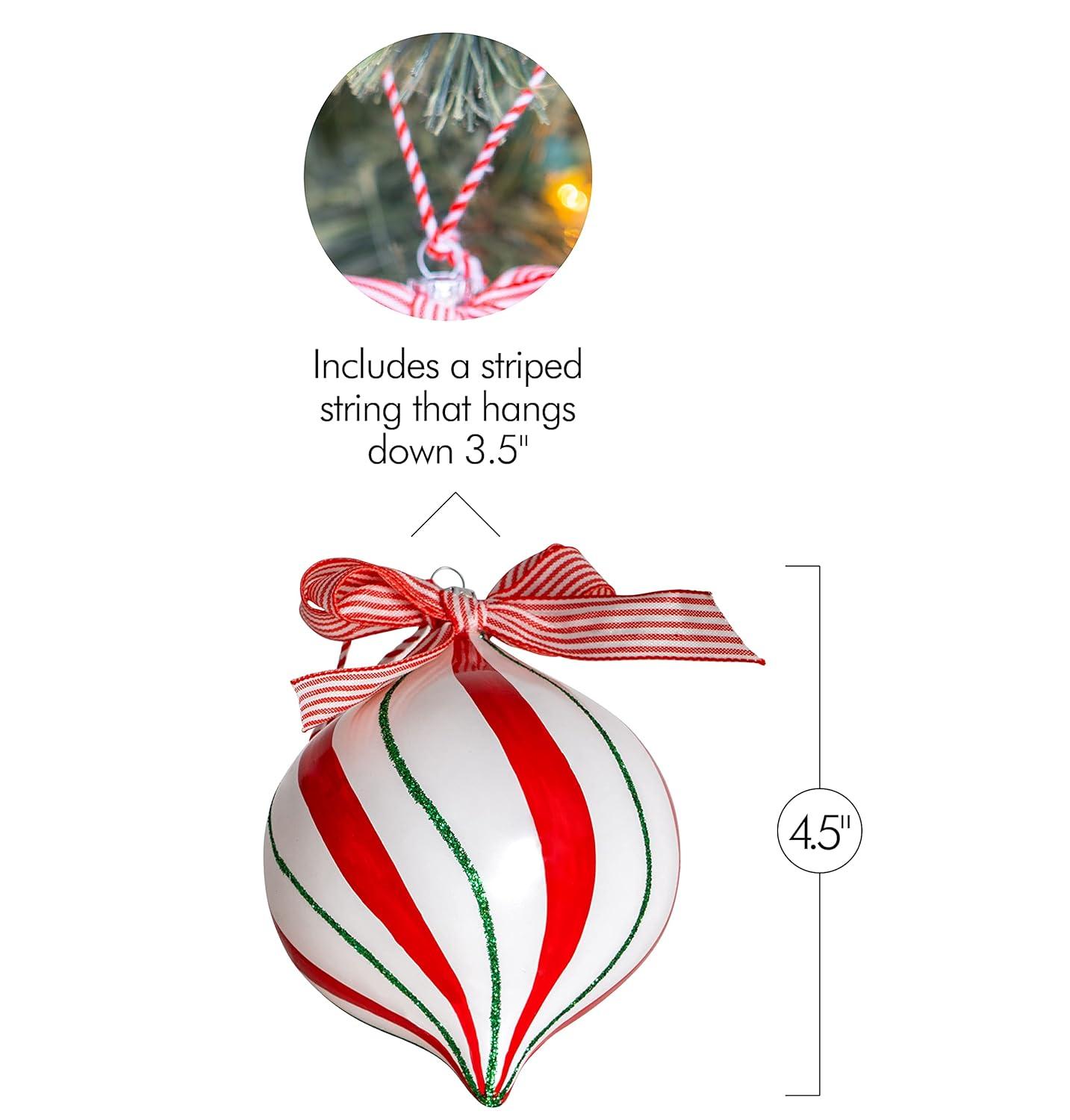 Ornativity Peppermint Candy Ornament Set –12 pc