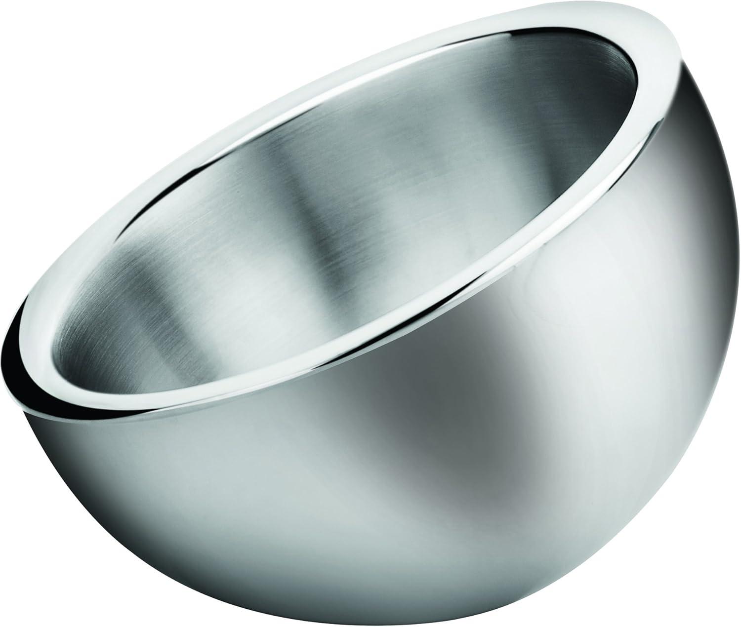 Angled Stainless Steel Double Wall Insulated 2.25qt Serving Bowl