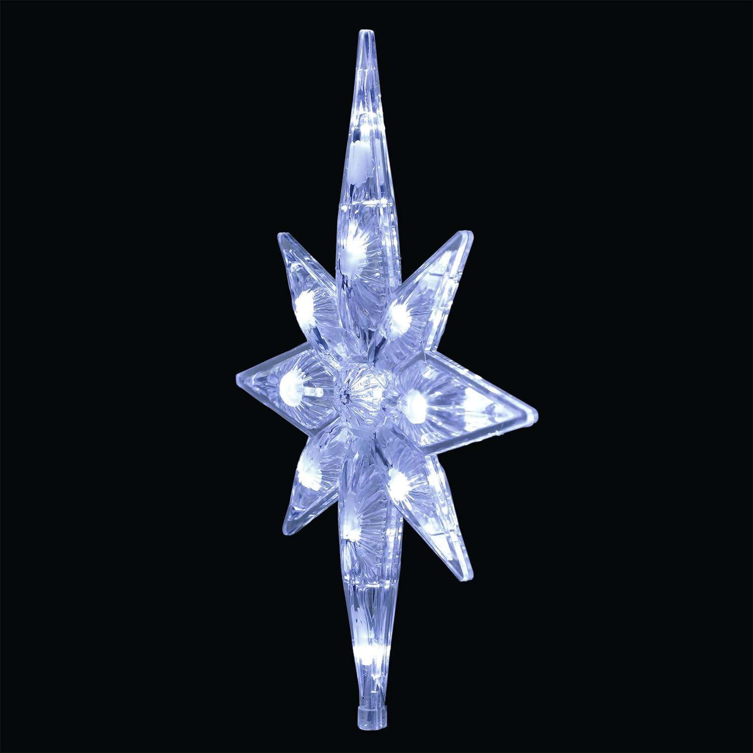 Alpine Corporation Star Christmas Tree Topper with Cool White LED Lights