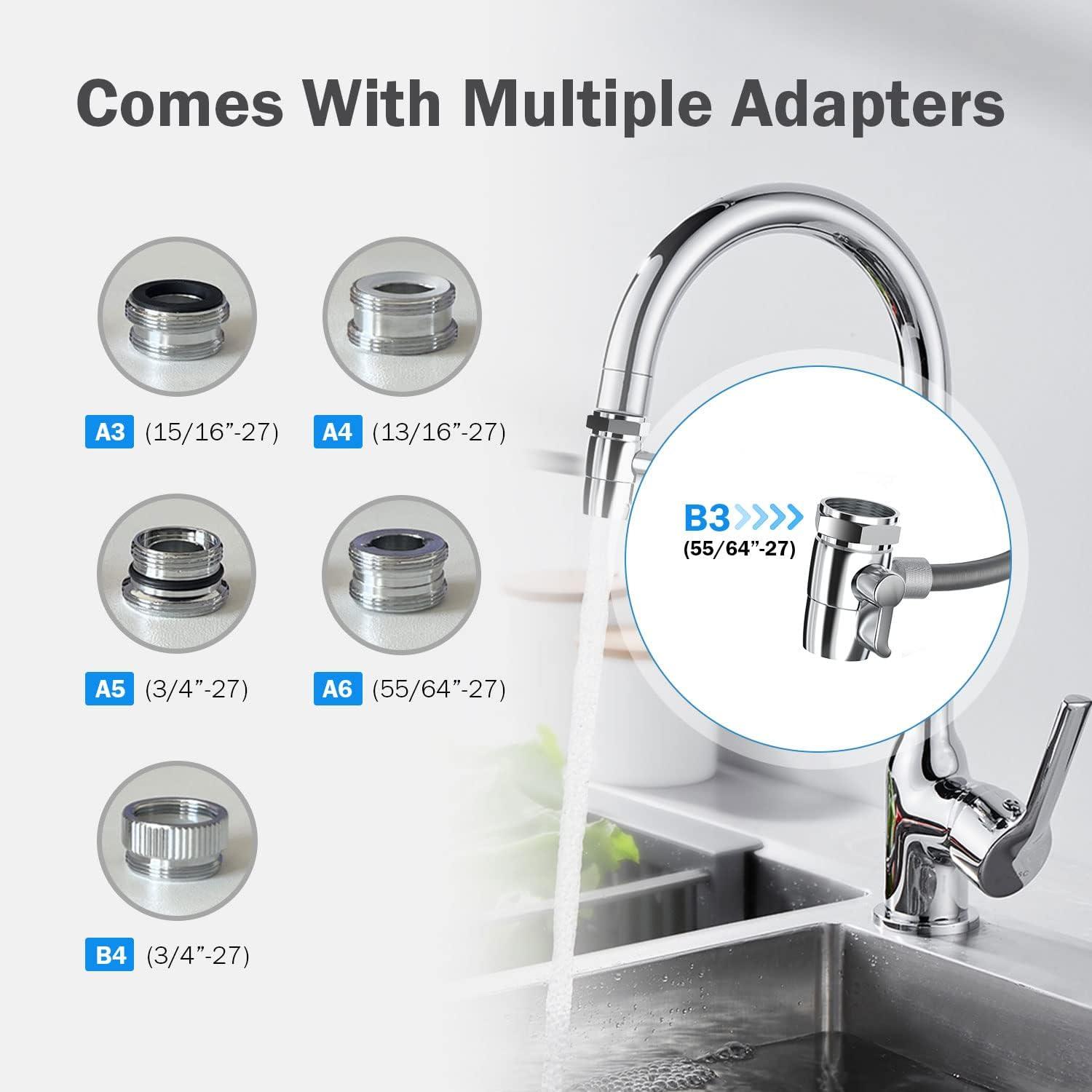 Frizzlife DS99 Dual Countertop Water Filter System, 8-Stage Stainless Steel Faucet Water Filtration System