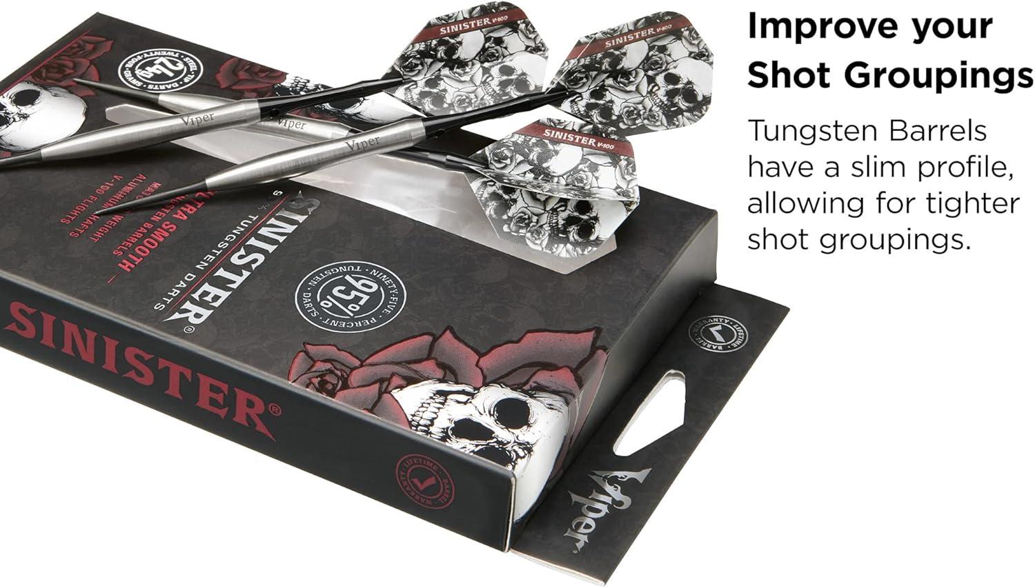 Viper Sinister 95% Tungsten Steel Tip Darts 24 Grams