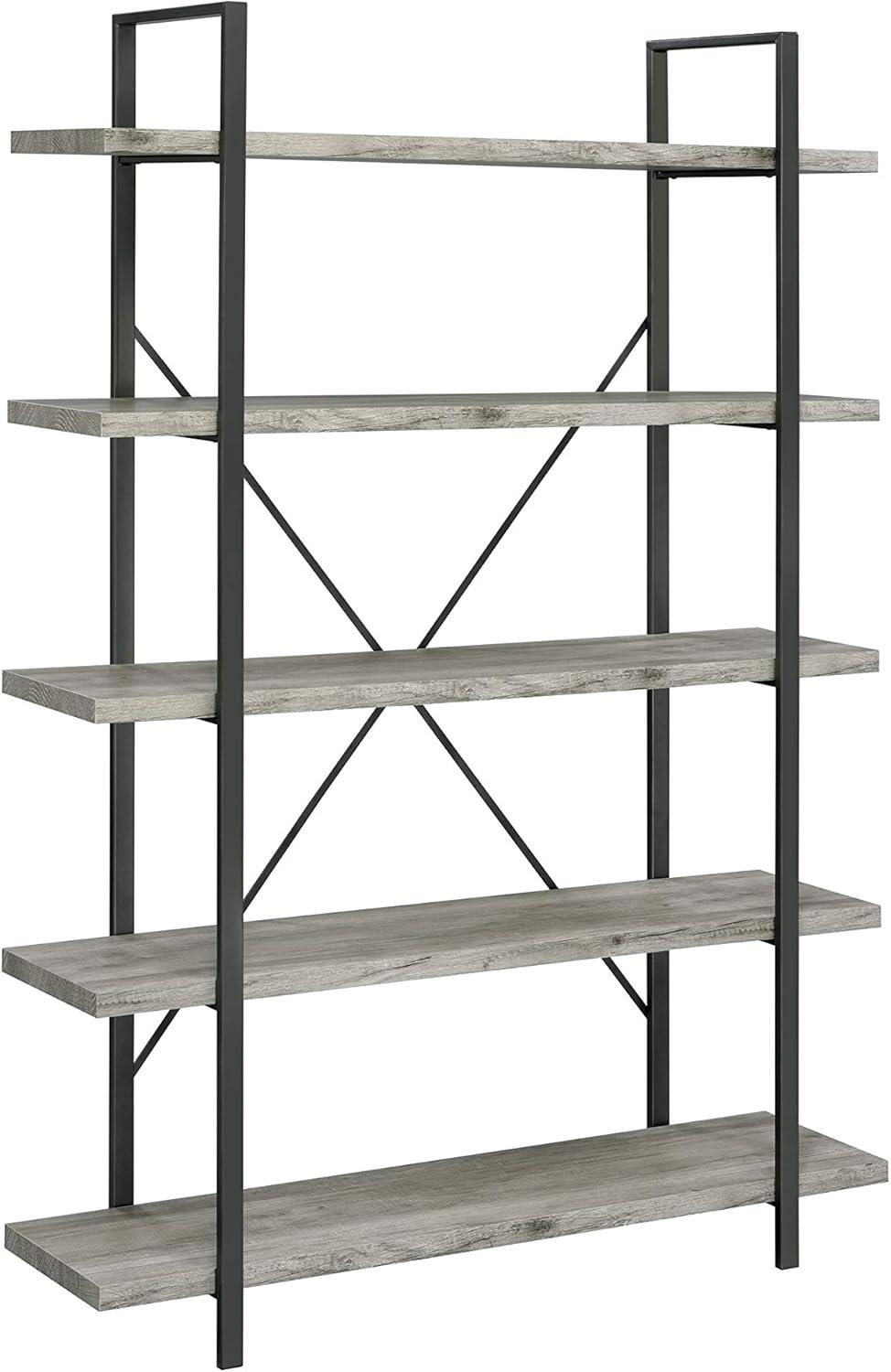 70" Cole 5 Shelf Bookcase with Frame - Coaster