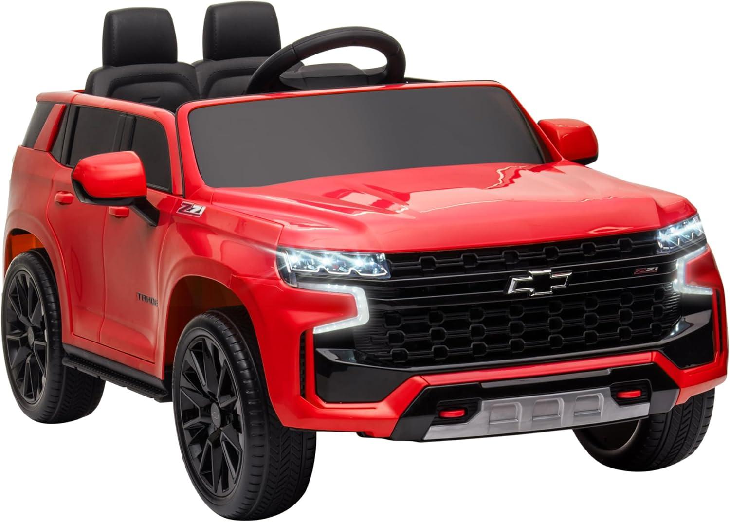 Red 12V Chevrolet Tahoe Kids Ride-On SUV with Remote Control