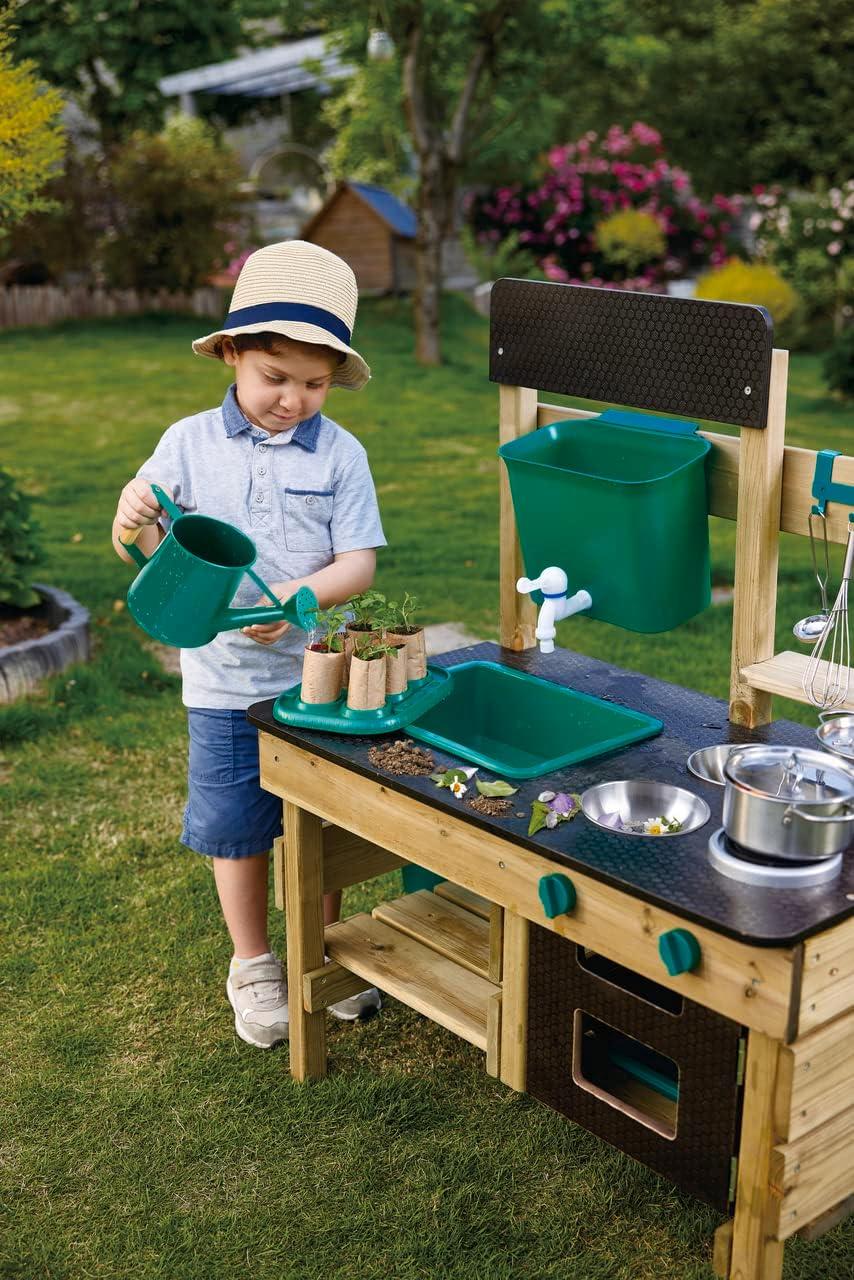 Hape Wood & Stainless Steel Outdoor Play Kitchen With Accessories