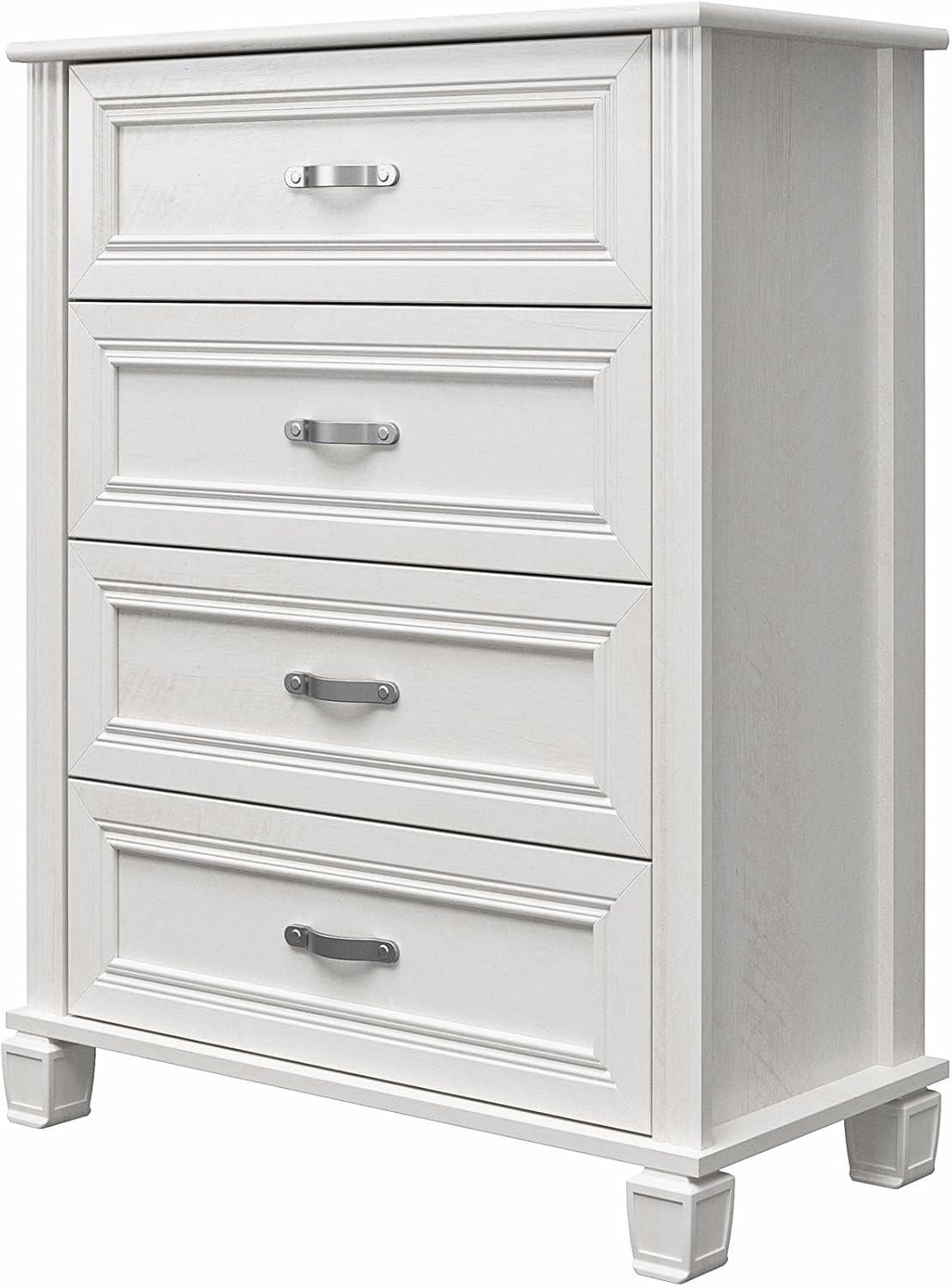 Ameriwood Home Hillview 4 Drawer Dresser, Ivory Oak