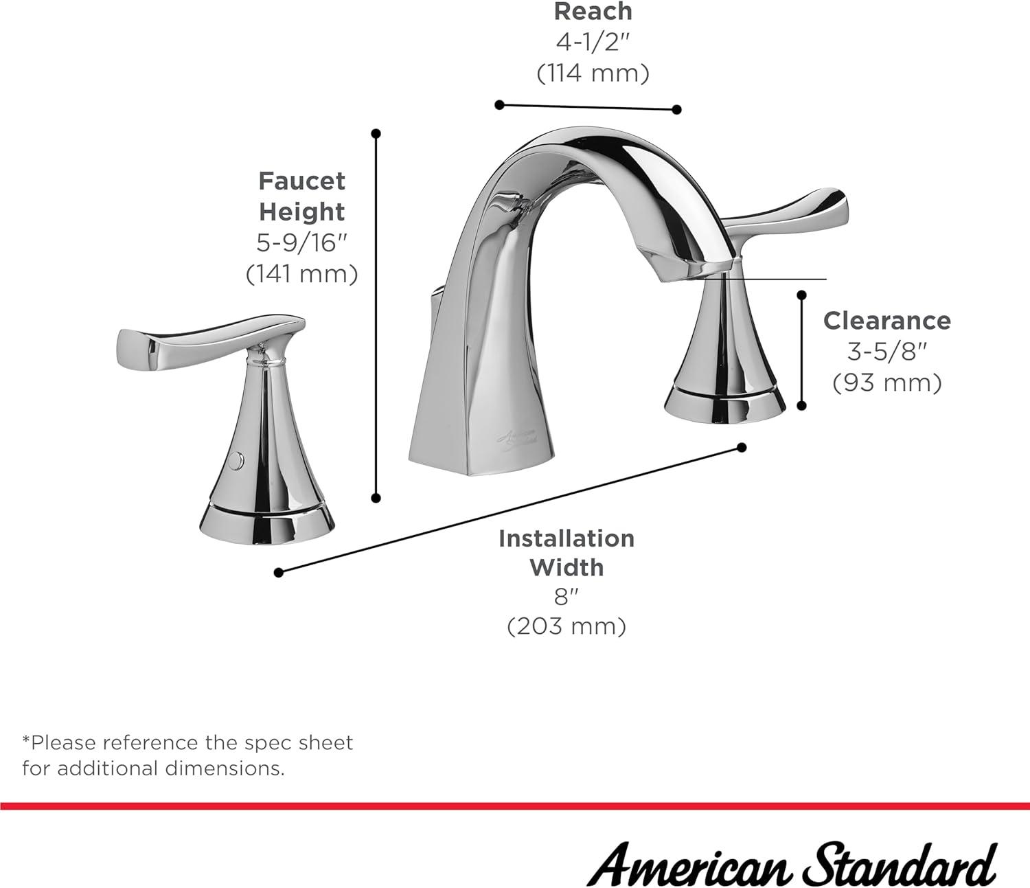 CHATFIELD 8-Inch Widespread 2-Handle Bathroom Faucet 1.2 gpm With Lever Handles