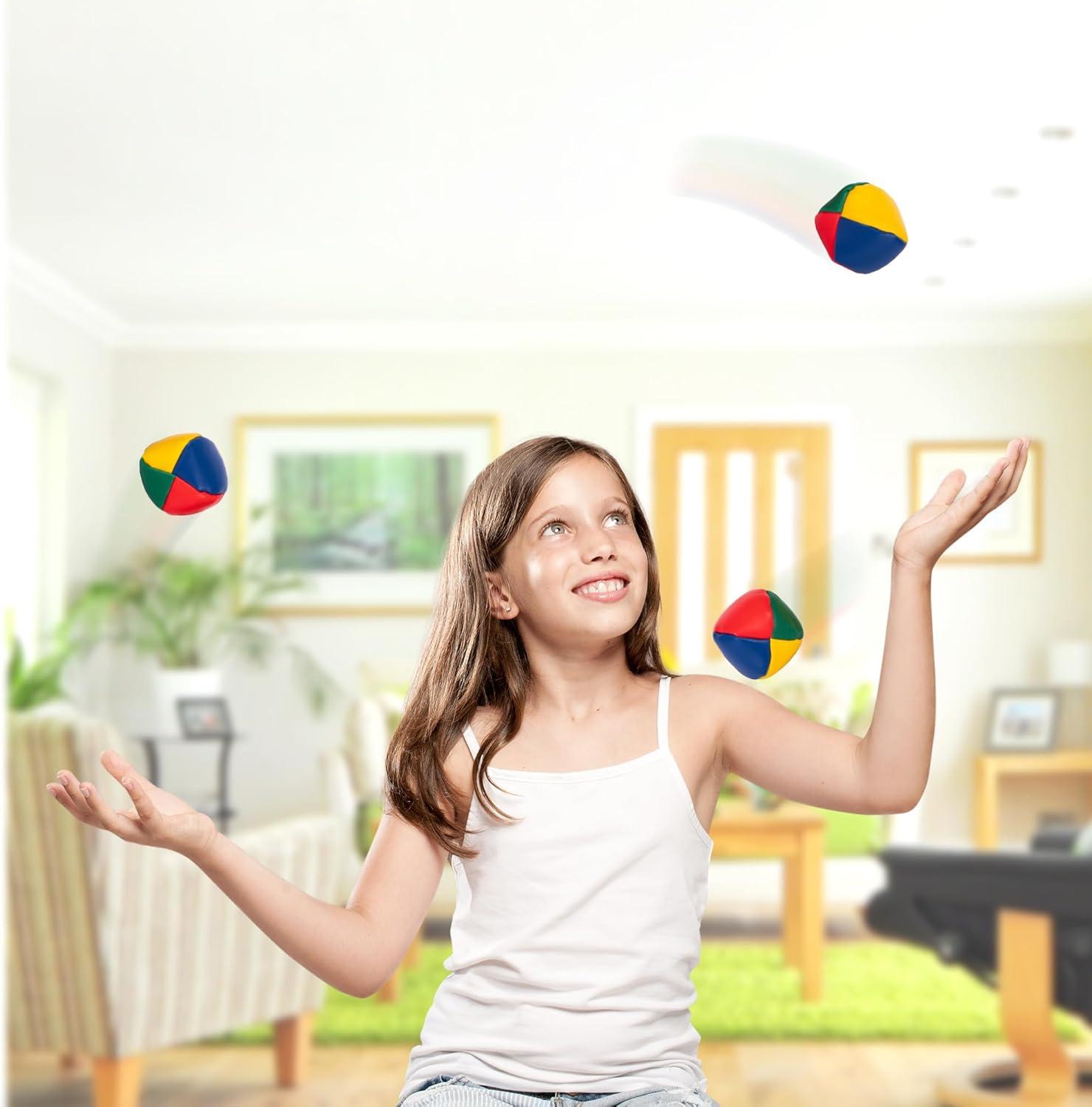 ArtCreativity Juggling Balls for Beginners and Professionals (Set of 3) Learning Toy, Juggling Balls Set, Learn to Juggle Balls, Easter Basket Stuffers, Best Gift for Kids and Adults