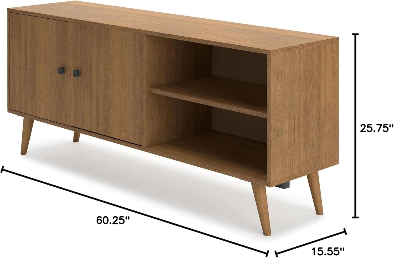 Signature Design by Ashley Contemporary Thadamere TV Stand  Brown