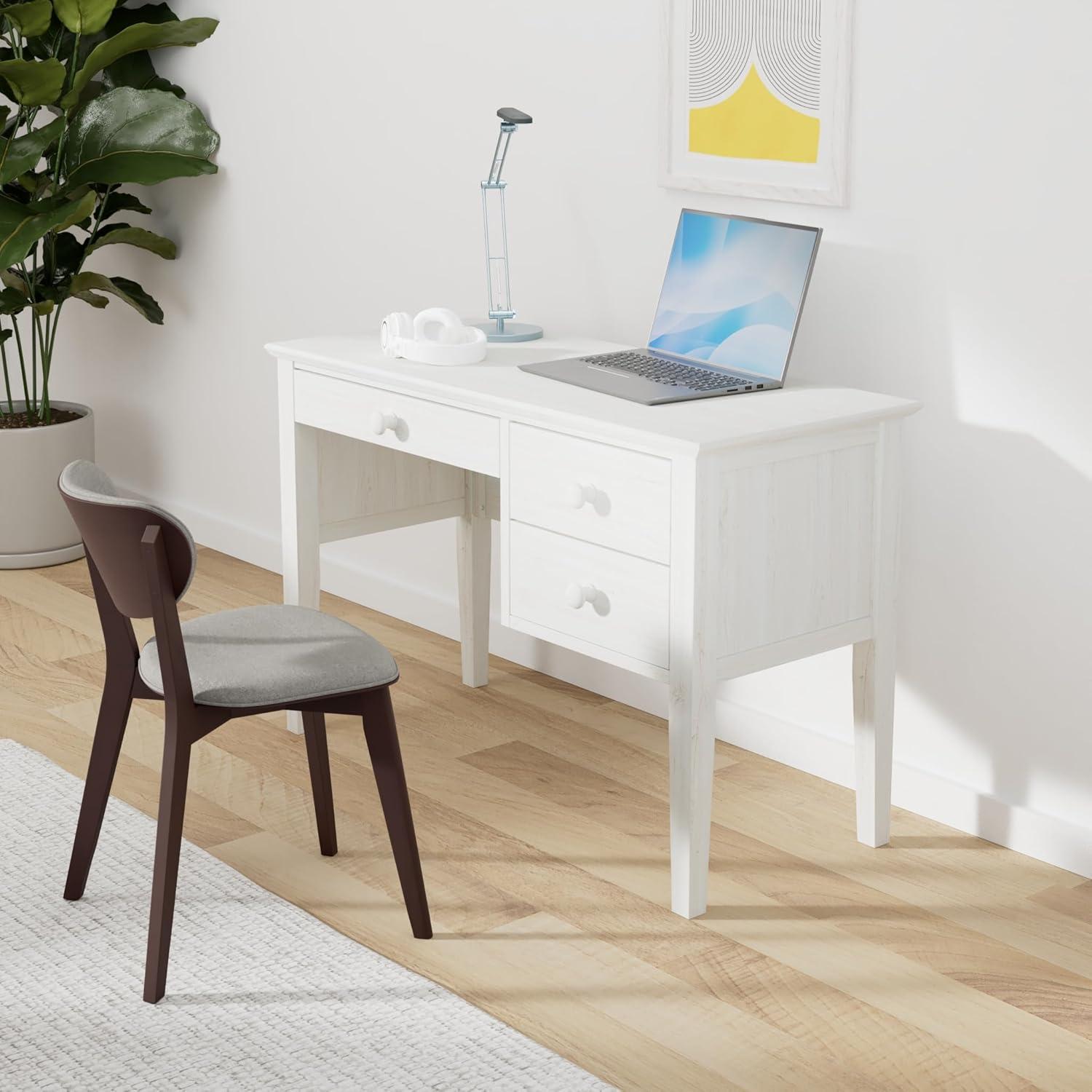 Computer Desk International Concepts: Unfinished Parawood, Brooklyn Style, Writing Desk with Drawer