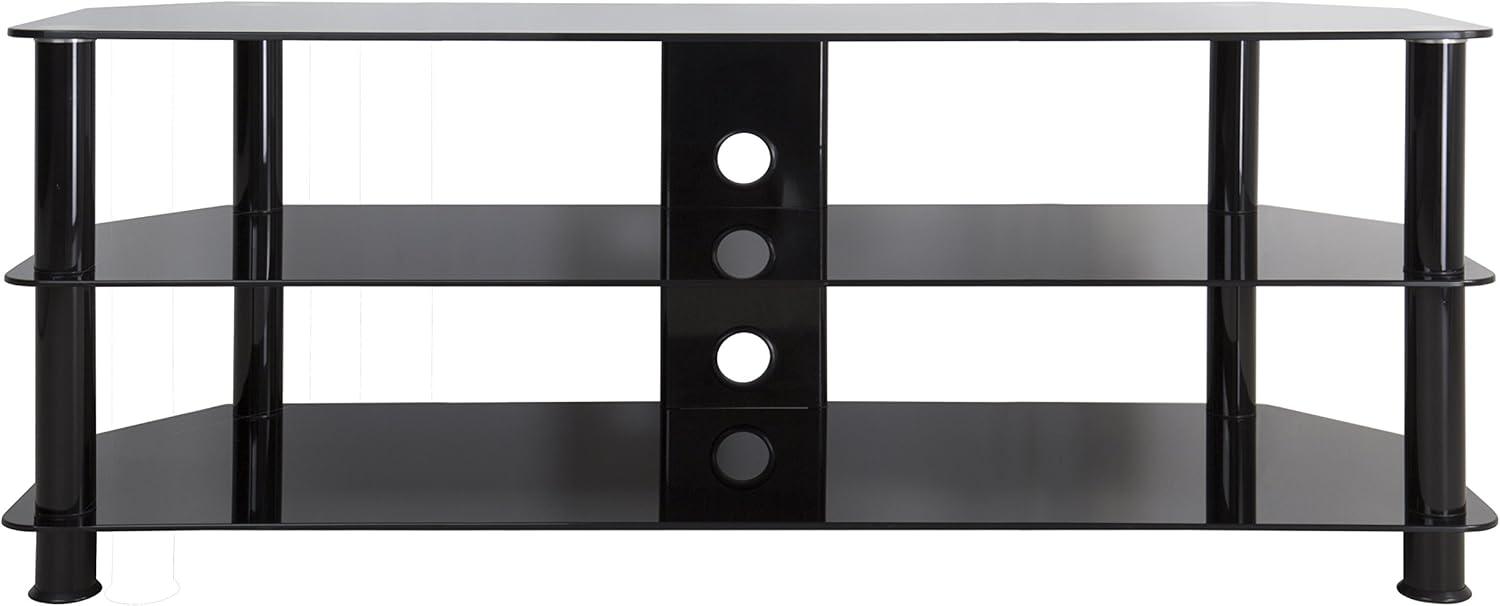 AVF Transitional Steel and Glass TV Stand for 39" to 60" TVs in Black