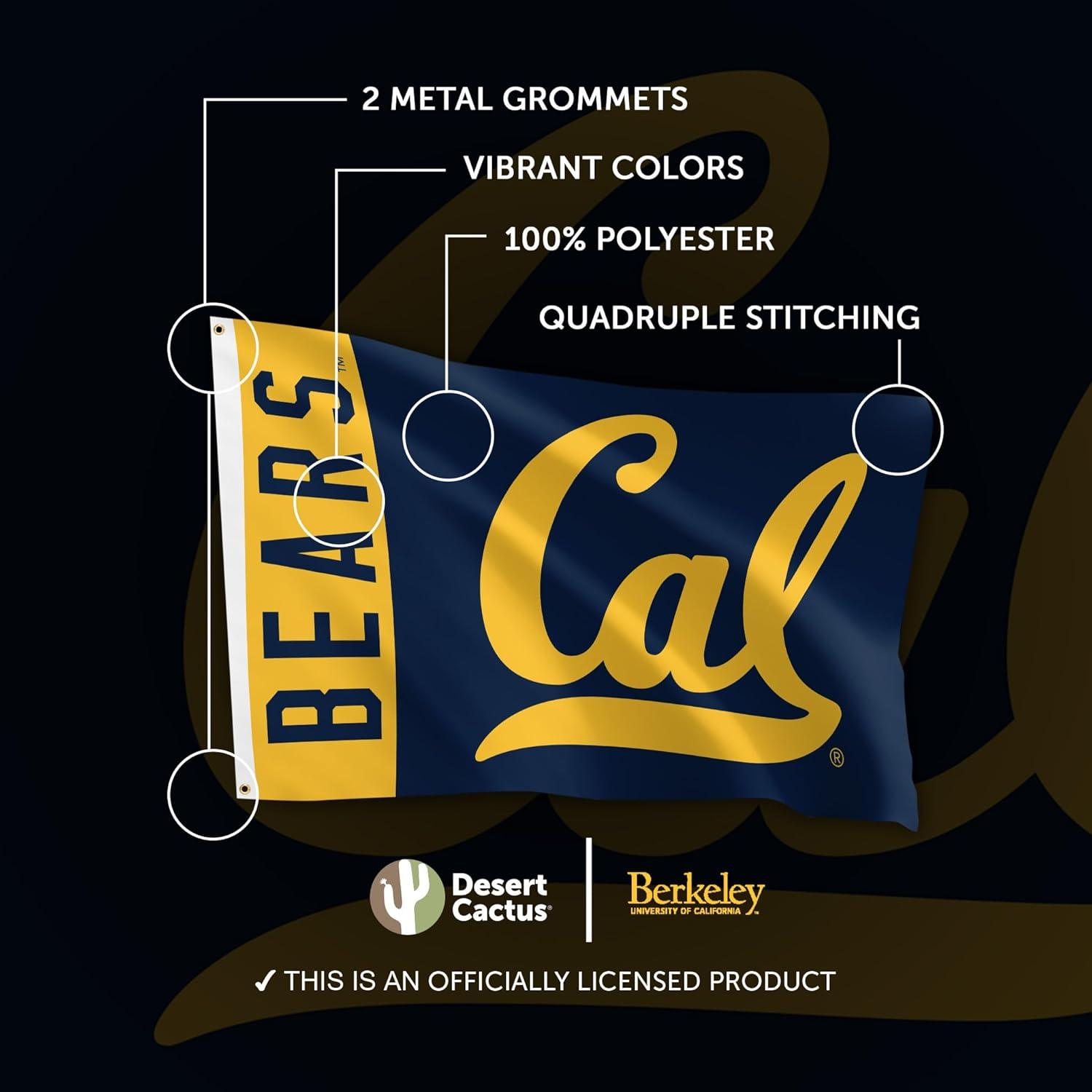 Cal Berkeley Golden Bears Blue and Gold 3x5 Polyester Flag
