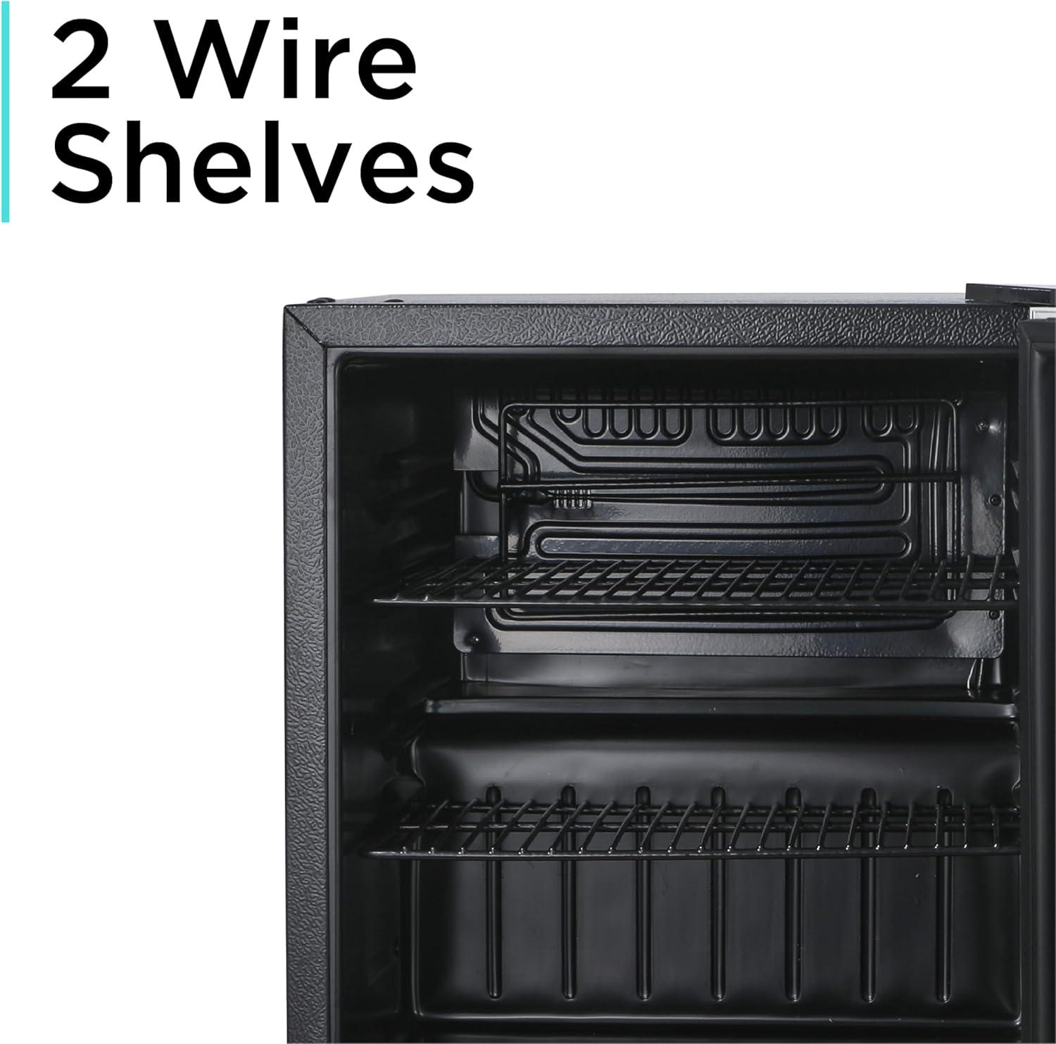 BLACK+DECKER 1.7 Cu. Ft. Beverage Cooler with Double Pane Glass Door, Drink Fridge & Beverage Refrigerator with 63-Can Capacity