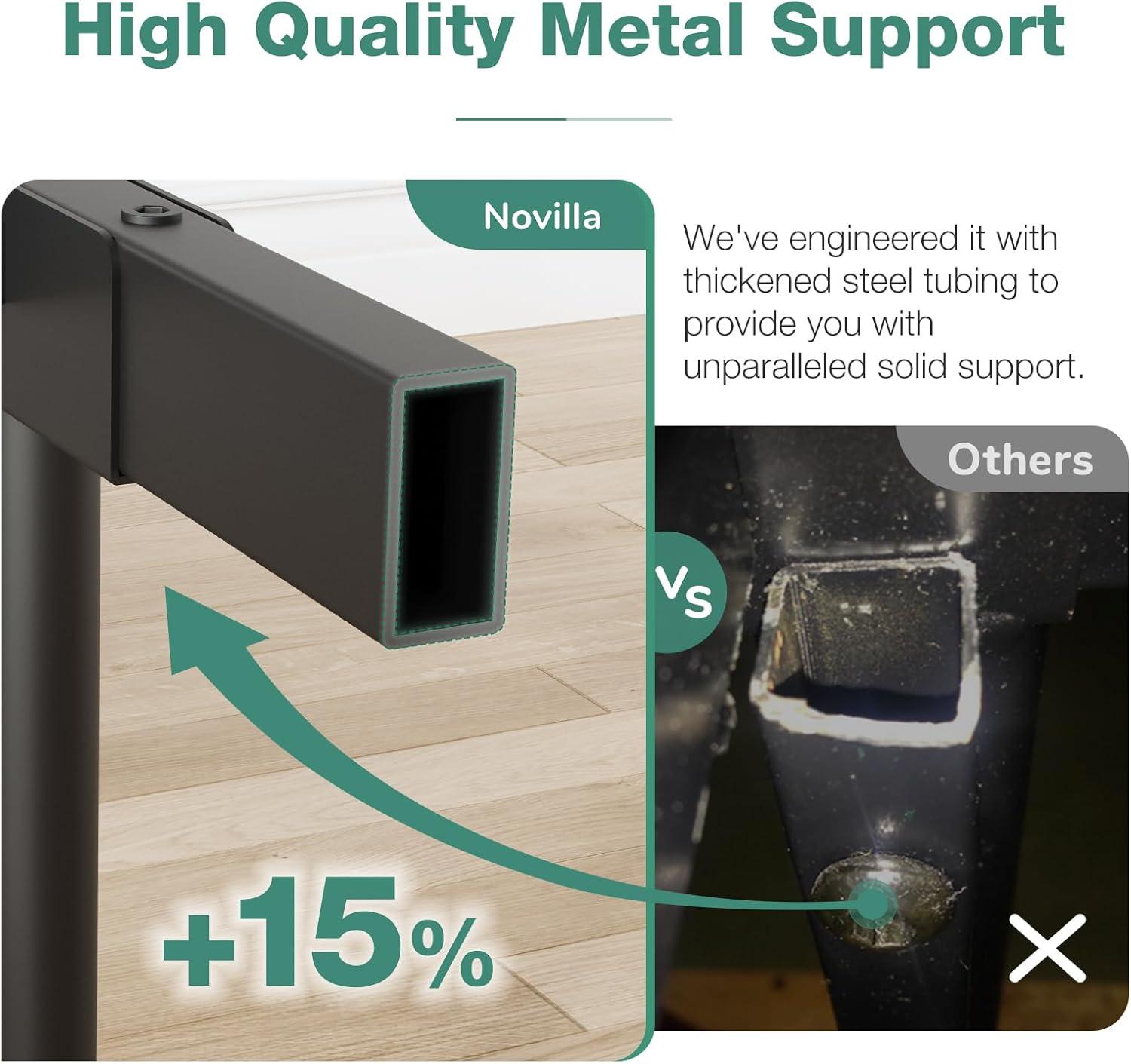 Novilla King Size Bed Frame, 14 Inch Metal Platform Bed Frame King Size with Storage Space Under Bed, Heavy Duty Steel Slat Support, Easy Assembly, No Box Spring Needed