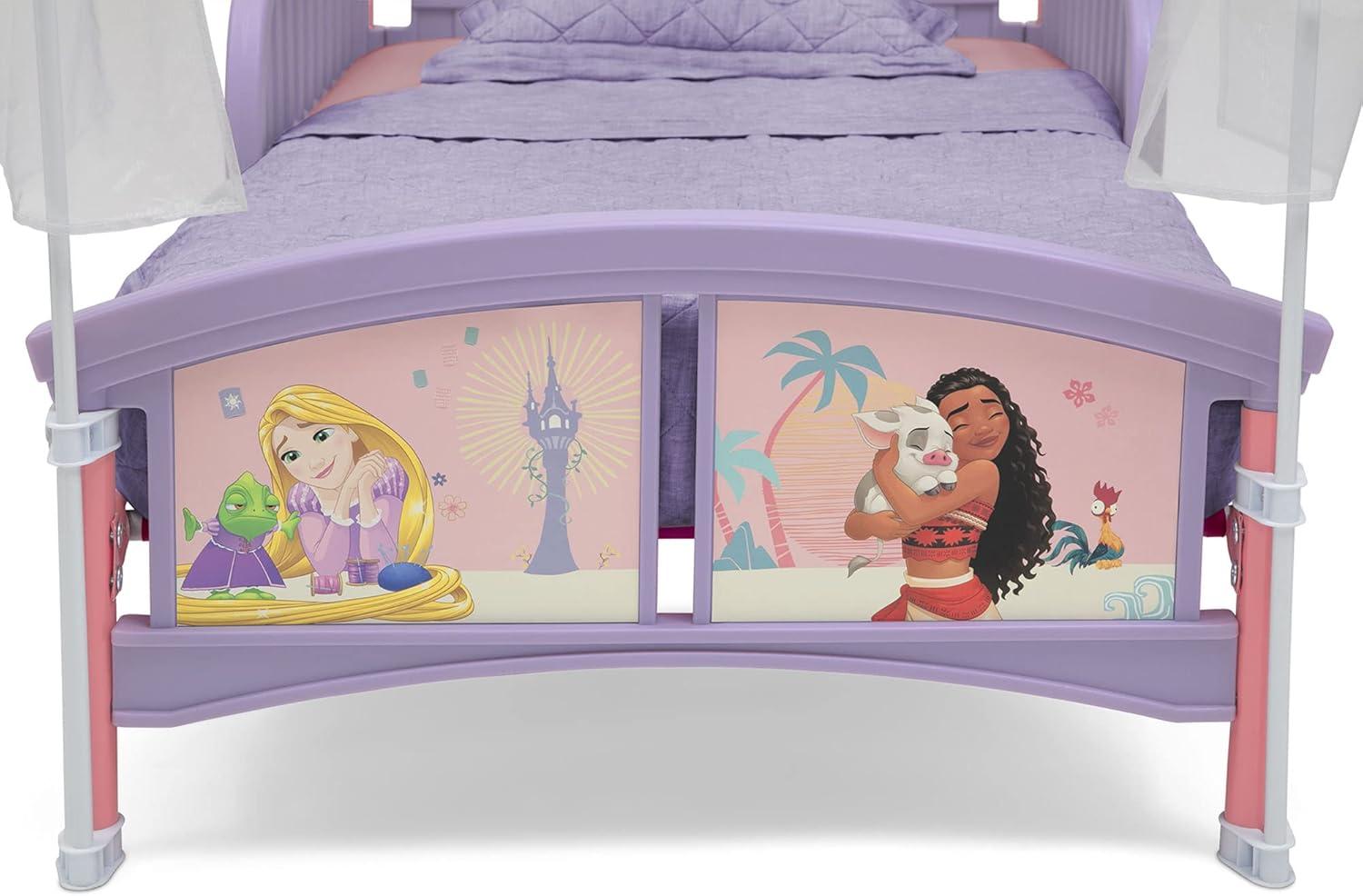 Disney Princess Plastic Toddler Bed with Canopy