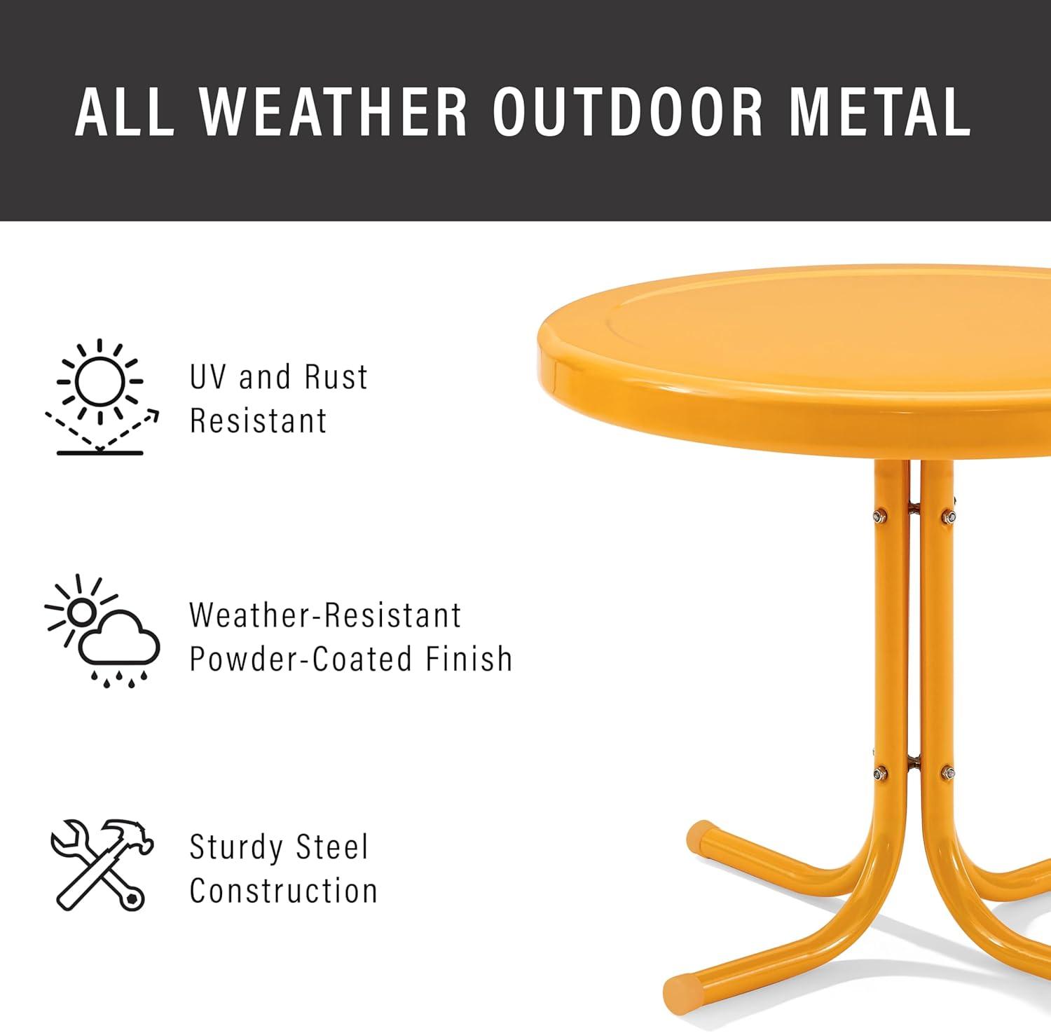 Crosley Retro Metal Patio Side Table