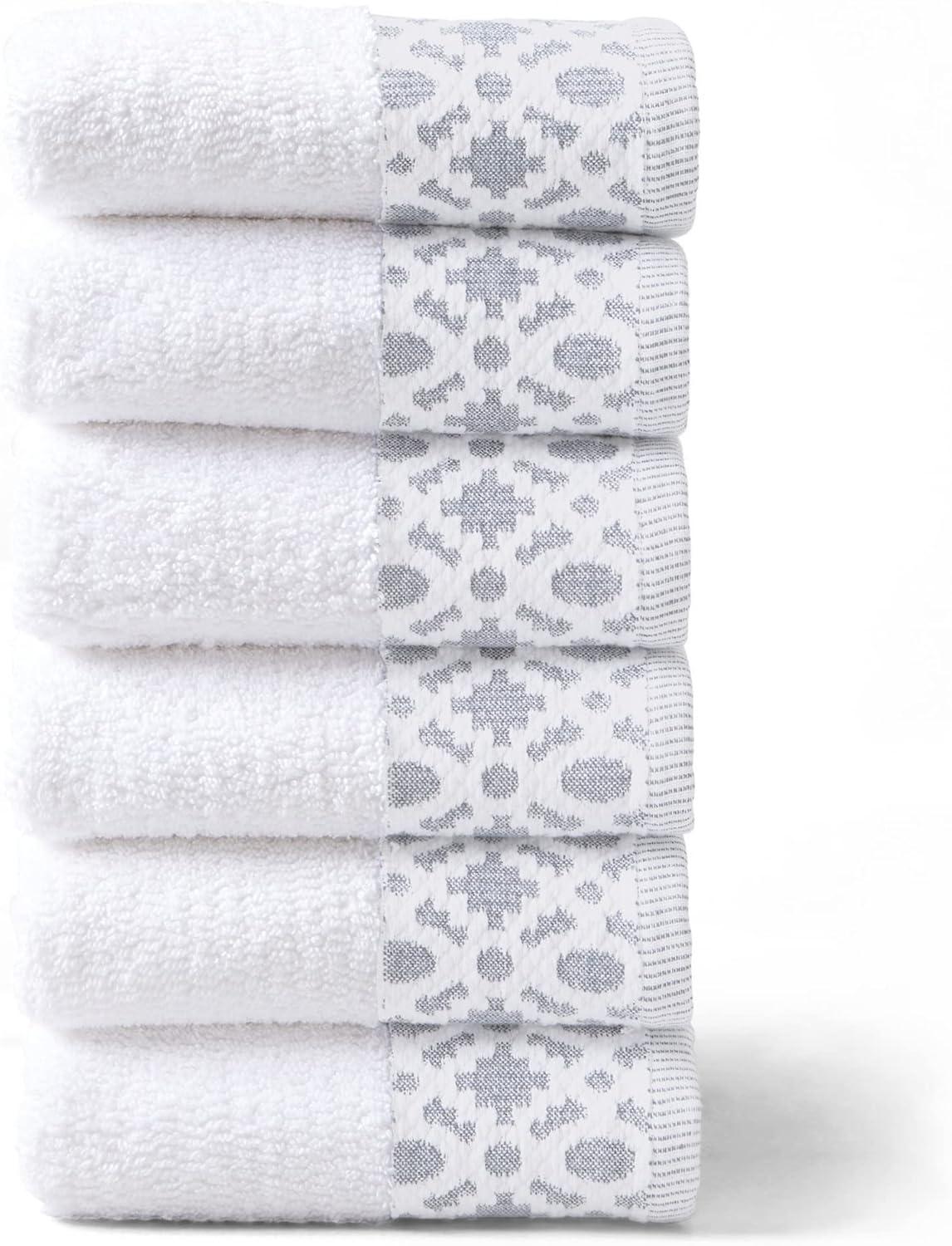 Market & Place Turkish Cotton Luxury 6-Pack Hand Towel Set