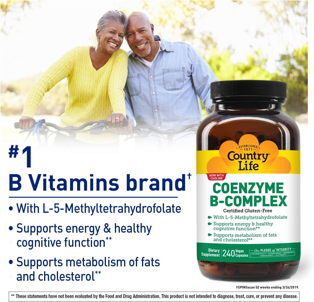 Country Life Coenzyme B-Complex 240 Vegan Caps