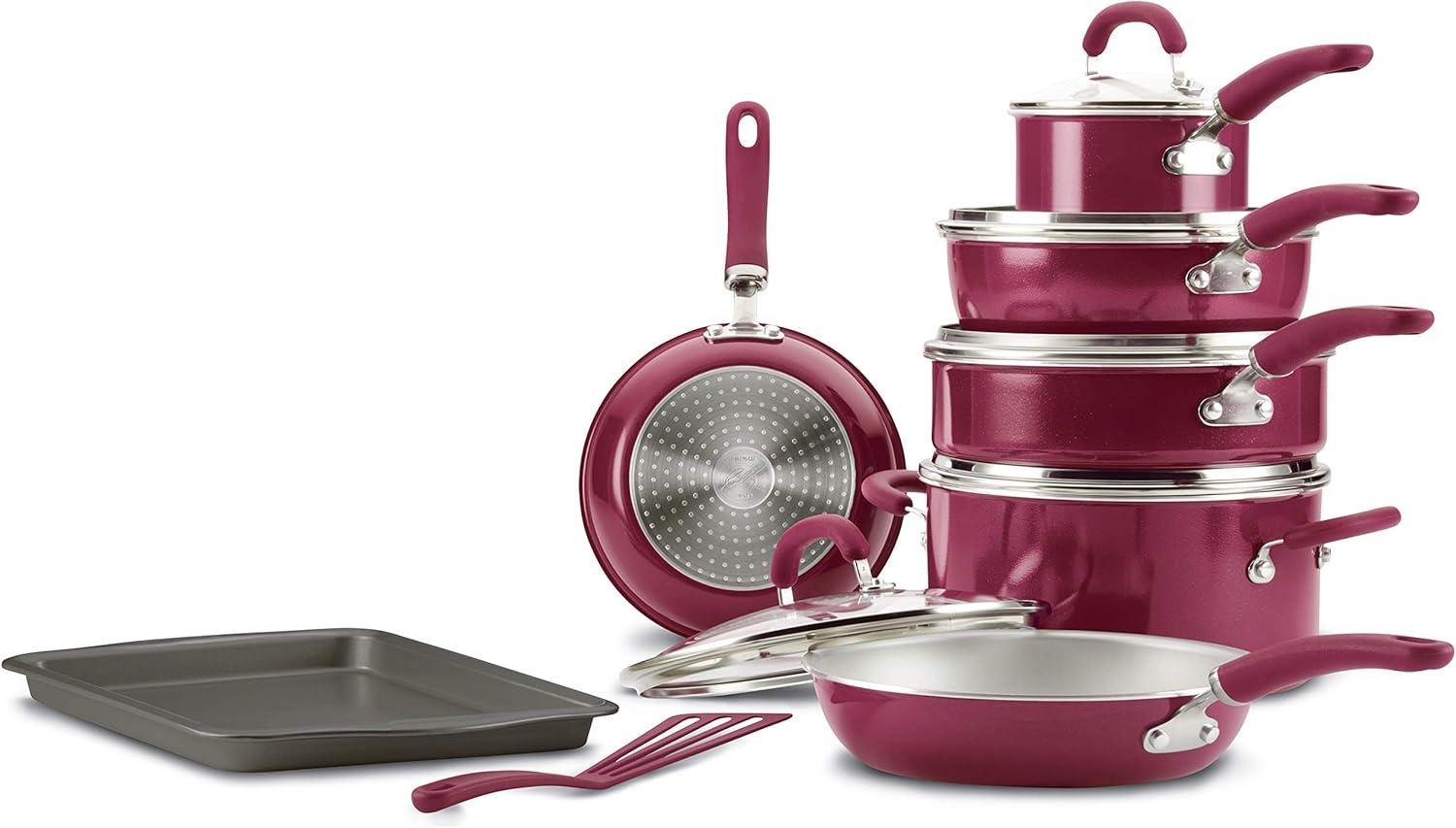 Rachael Ray Rachael Ray Create Delicious Aluminum Nonstick Cookware Induction Cookware Set, 13-Piece