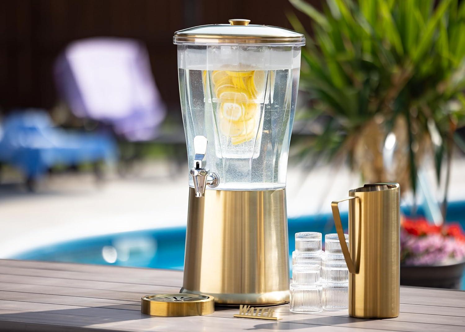Service Ideas Service Ideas 3 Gallon Beverage Dispenser with Infuser Tube and Stainless Steel Spigot