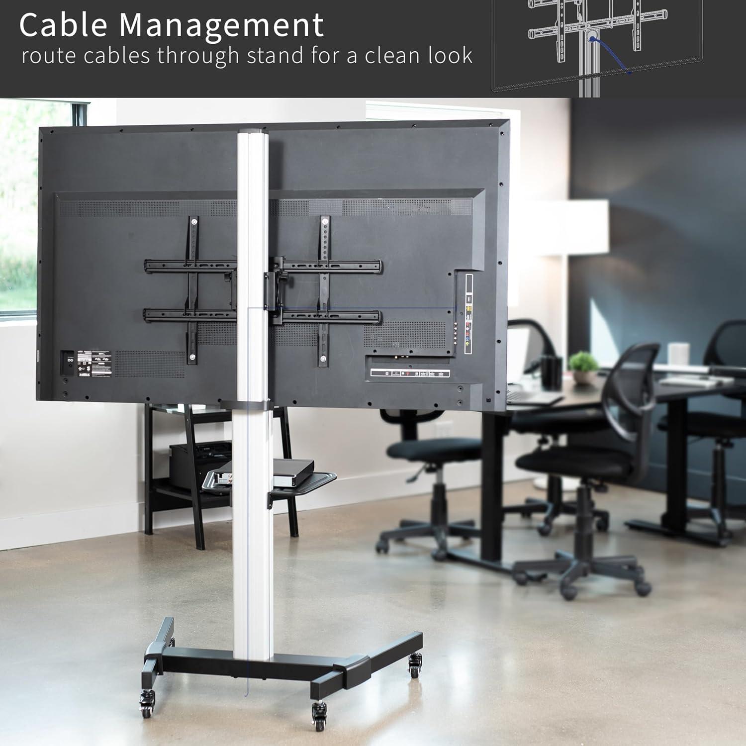 Vivo Heavy Duty TV Cart for 32" to 83" Screens, STAND-TV09