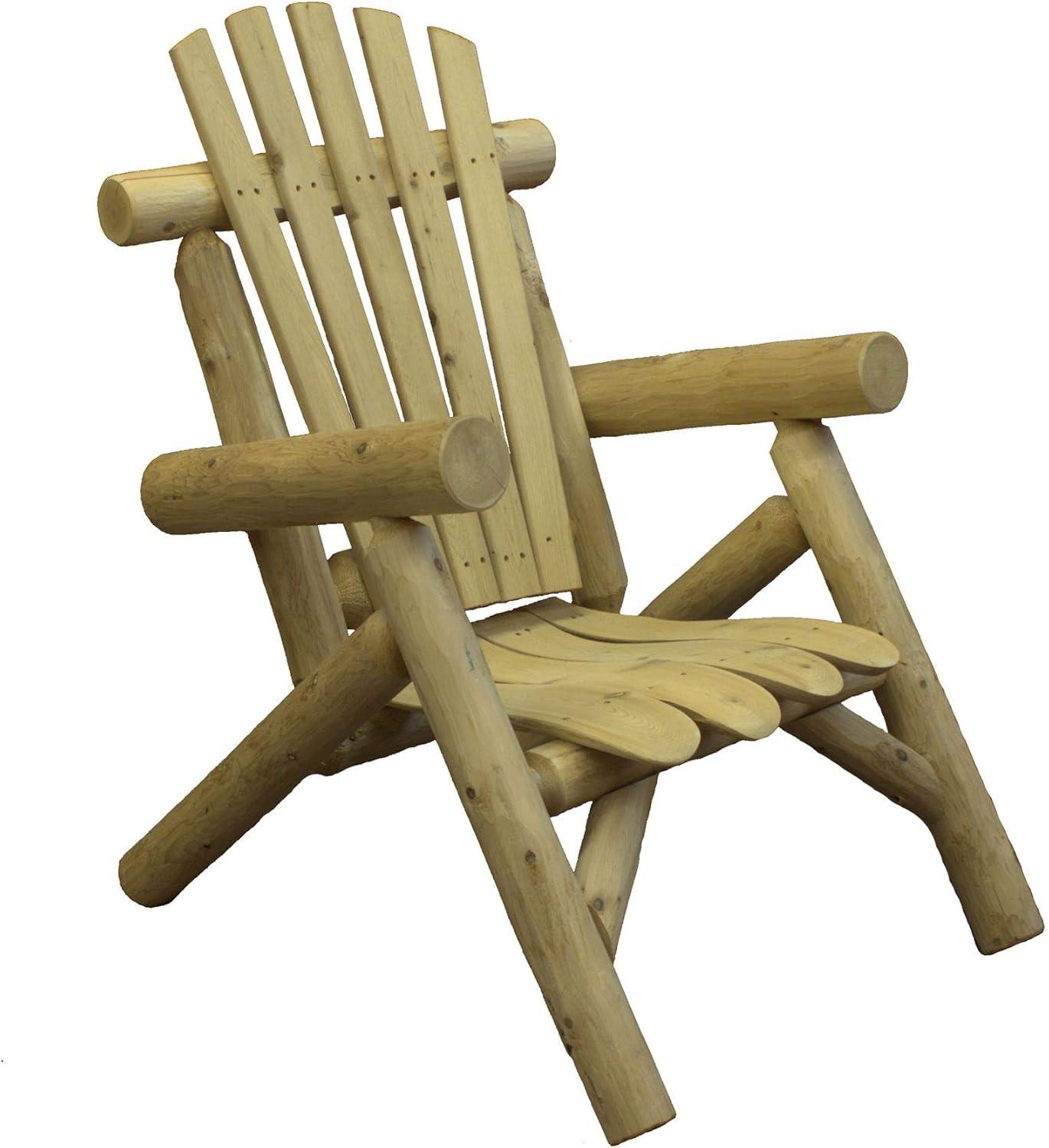 Lakeland Mills Classic Cedar Log Adirondack Chair