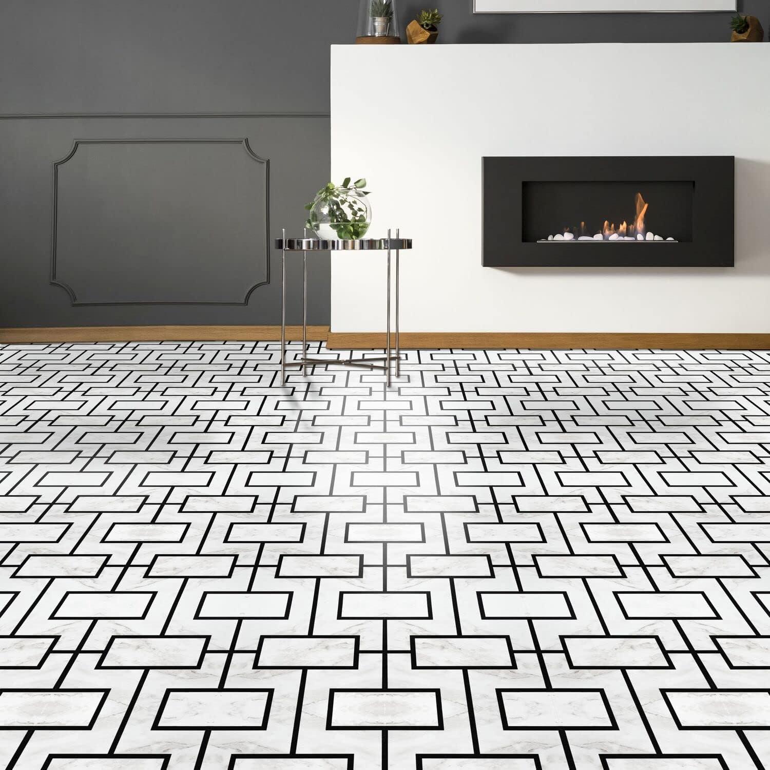 Achim Retro 12x12 Self Adhesive Vinyl Floor Tile - Affinity - 20 Tiles/20 sq. ft.