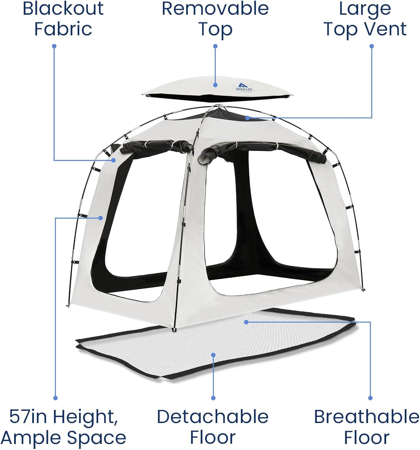 Blackout Twin Bed Tent with Aluminum Poles and Polyester Fabric