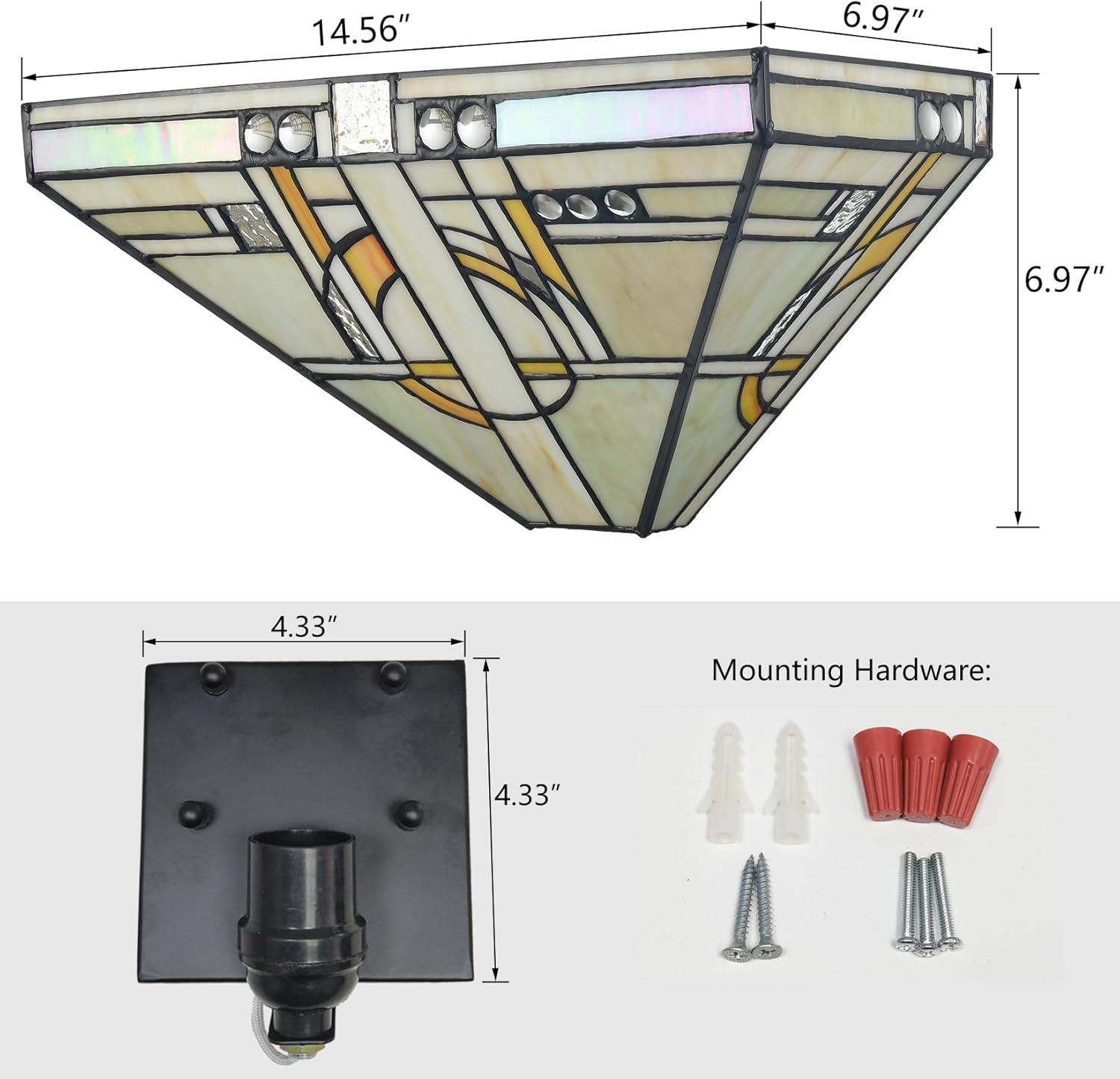 Tiffany Style Wall Sconces with Stained Glass Wall Light