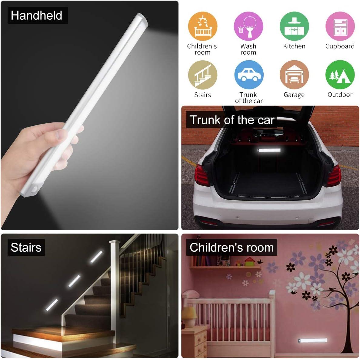 LEPOTEC 2022 30 LED Under Counter Closet Lighting, Pantry Light, LED Motion Sensor Cabinet Light Battery Powered Operated Light 2500mah Rechargeable Wireless Motion Sensor Closet Light