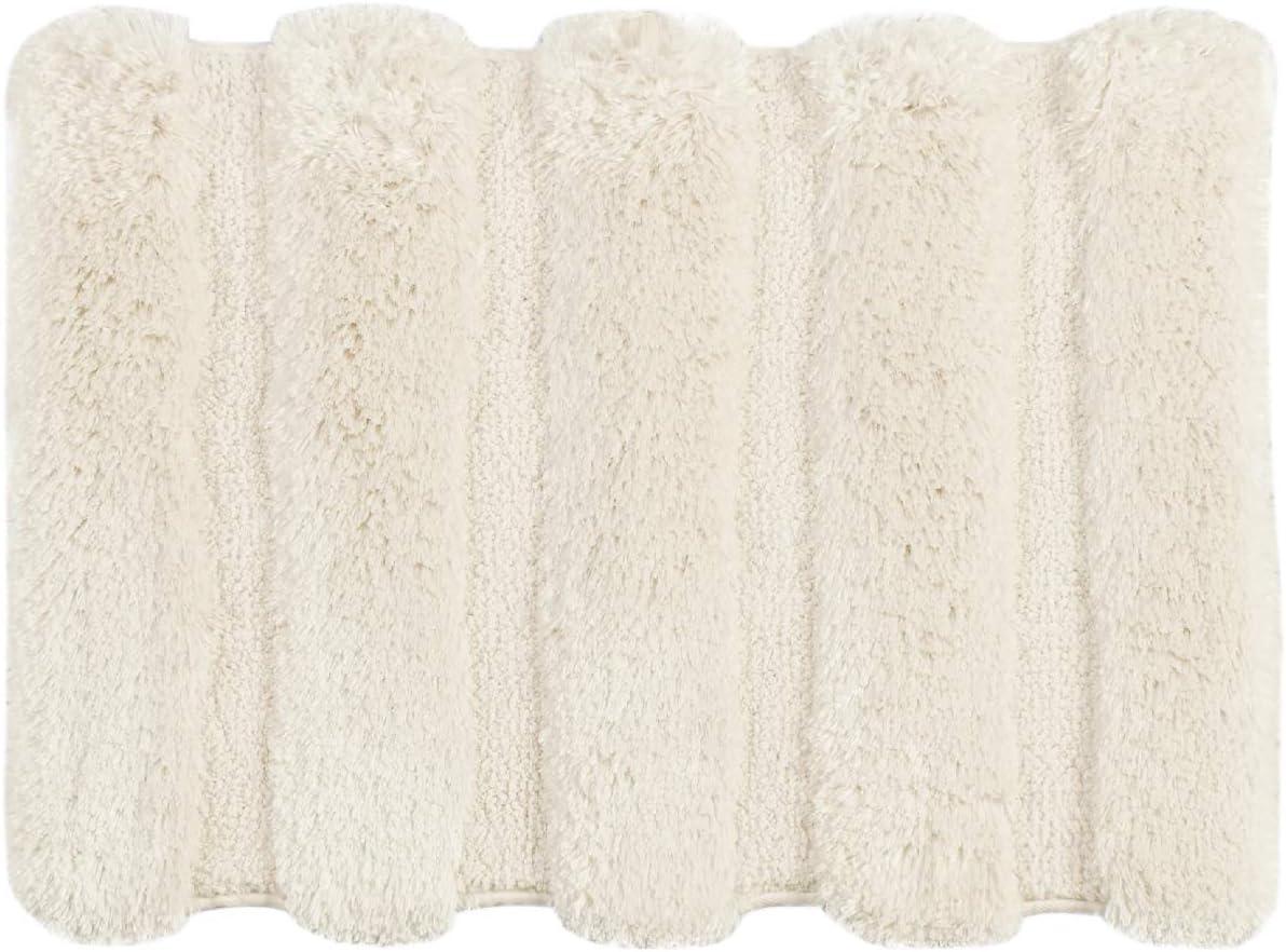 Wheat Tufted Pearl Channel Polyester Bath Rug 17x24