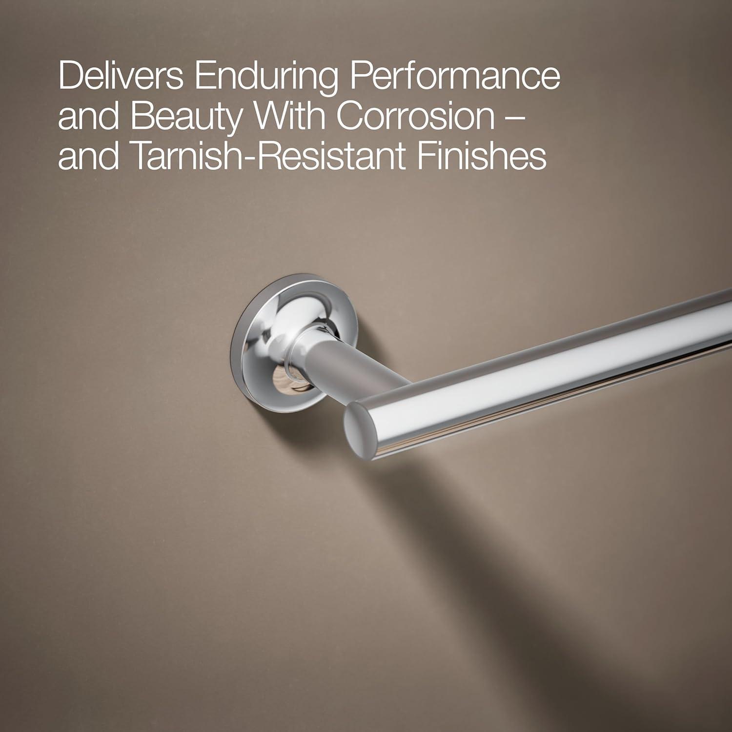 Purist® 24" Wall Mounted Round Towel Bar, Metal Wall-Mounted Towel Holder