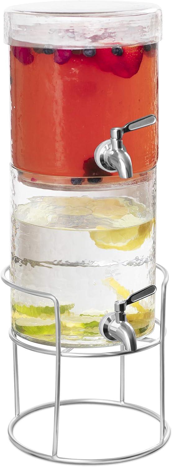 BirdRock Home 2 Gallon Stacking Beverage Dispenser with Stand and Lid - Stainless Steel