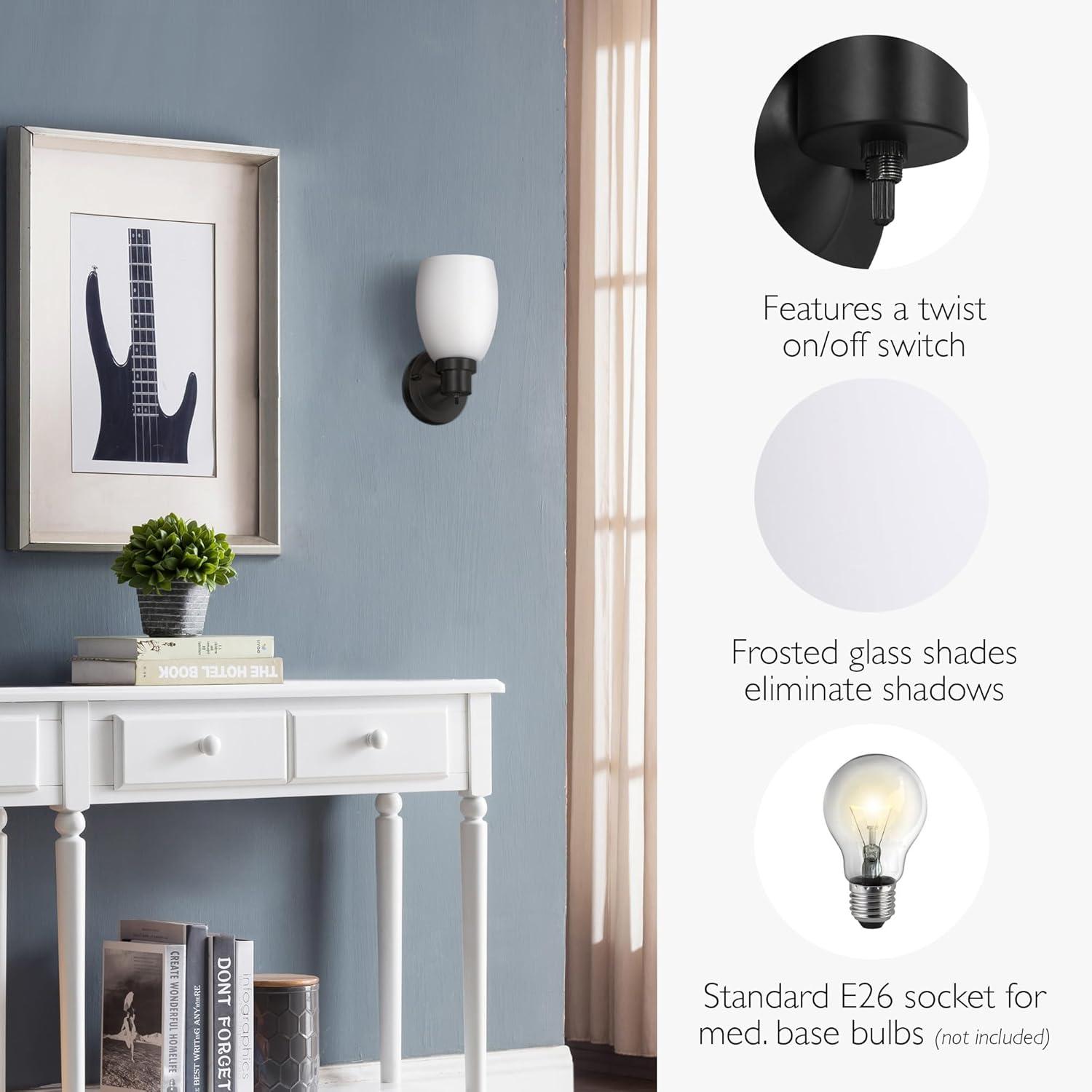 Design House Lydia Wall Light in Matte Black