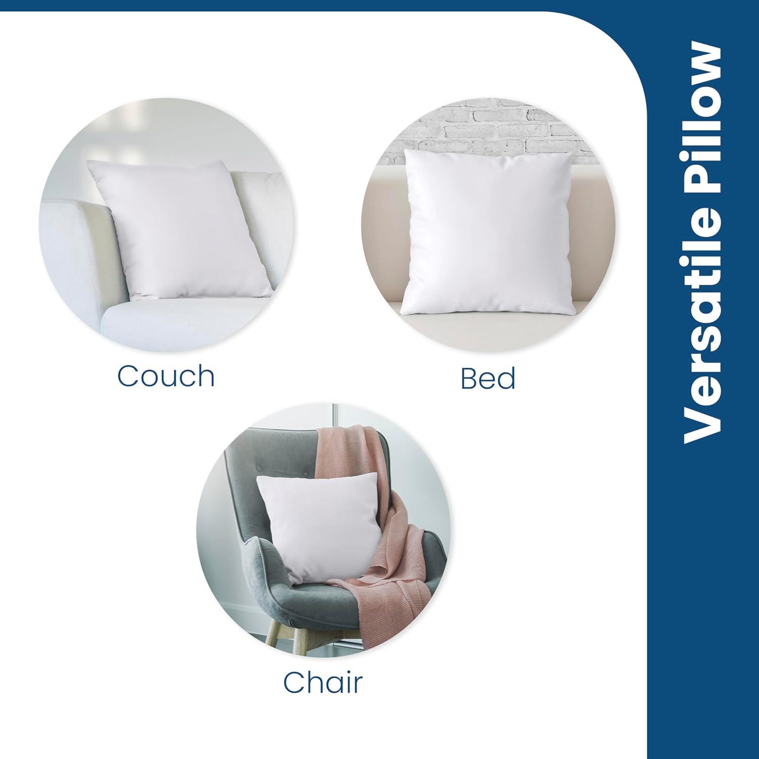 Martex White European Size 26 x 26 inches - Perfect for Bed or Couch - Soft & Durable Decorative