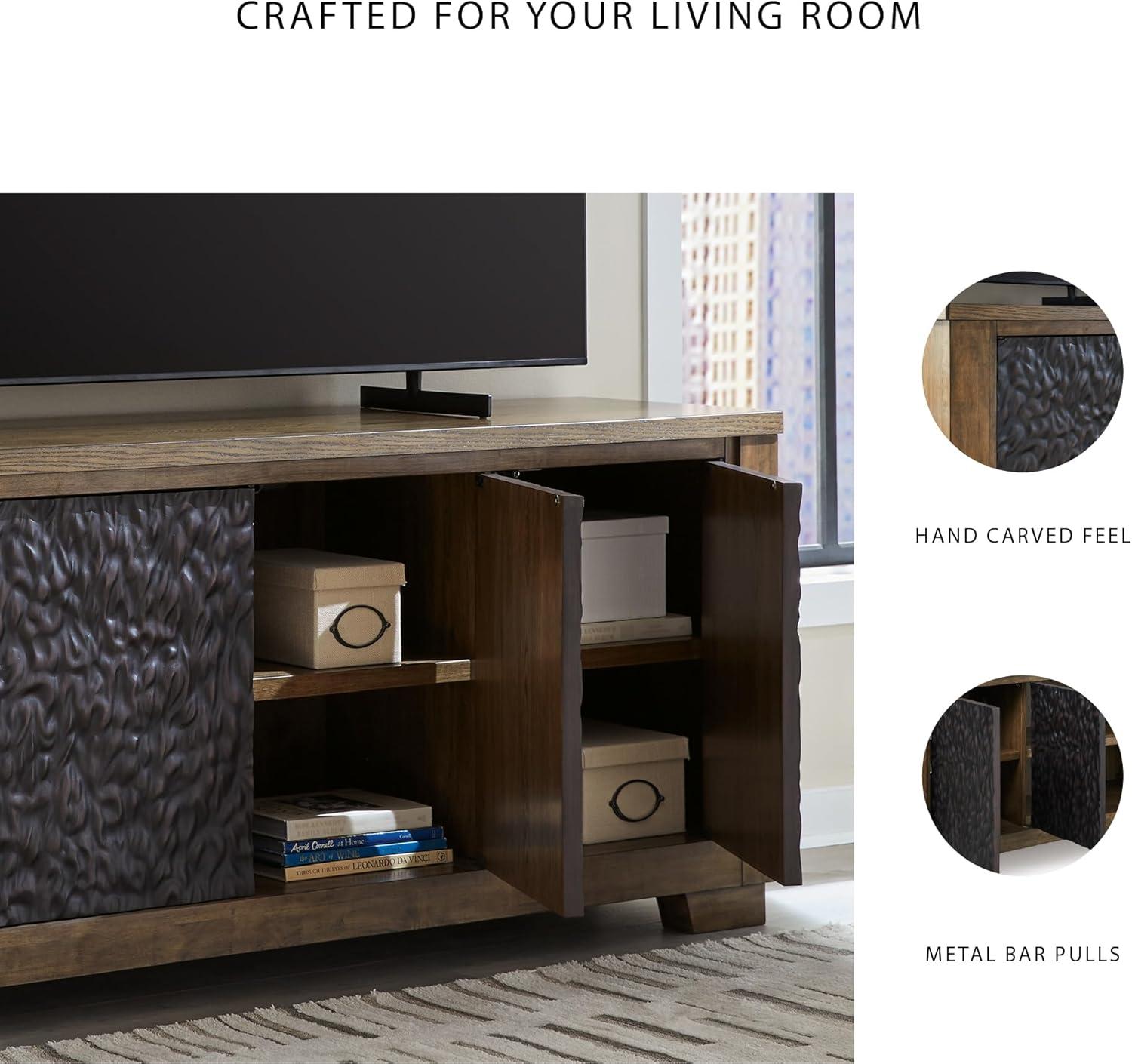 Signature Design by Ashley Rosswain Brown 80" TV Stand for TVs up to 91"