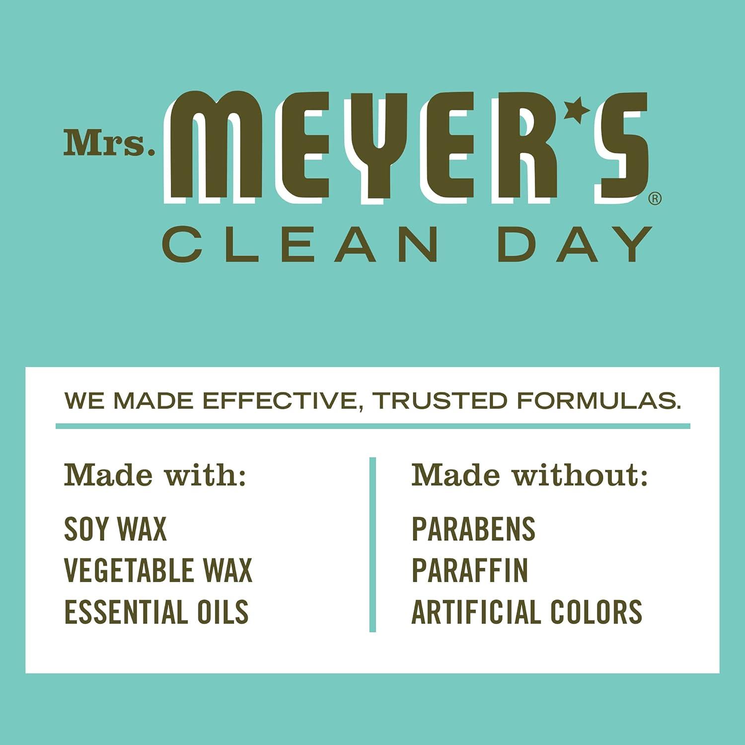 Mrs. Meyer's Clean Day Scented Soy Candle, Basil Scent, 7.2 oz candle