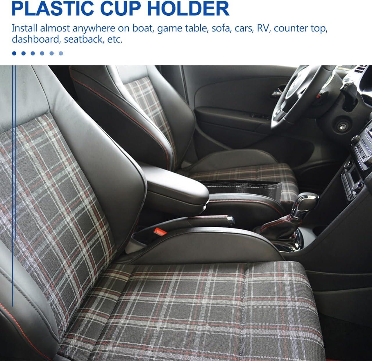 Black Plastic Drop-In Cup Holder Insert for Sofa, Boat, RV, and Car