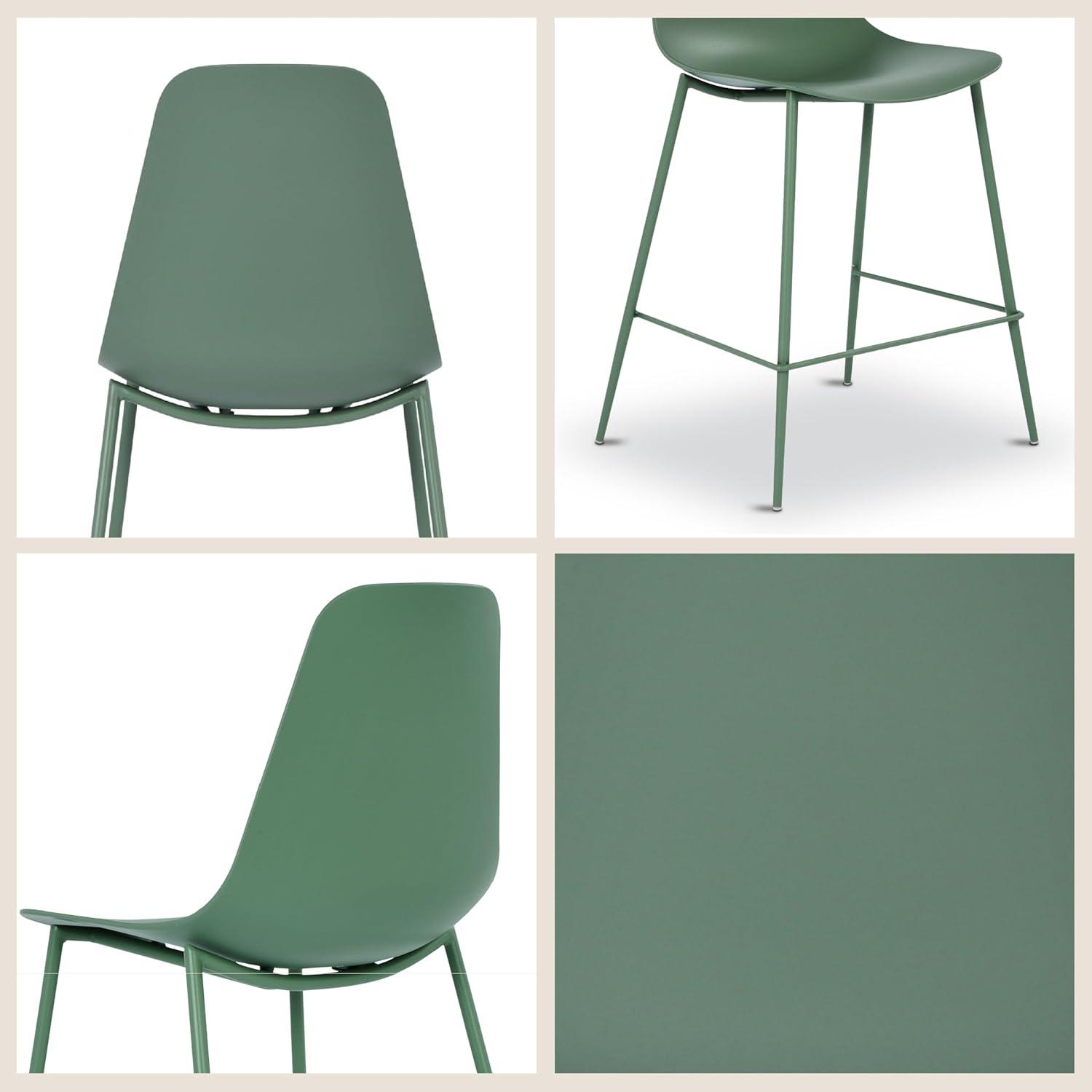 Poly and Bark Poly & Bark Isla Counter Stool (Set of 3) - 25" Seat Height Pistachio Green