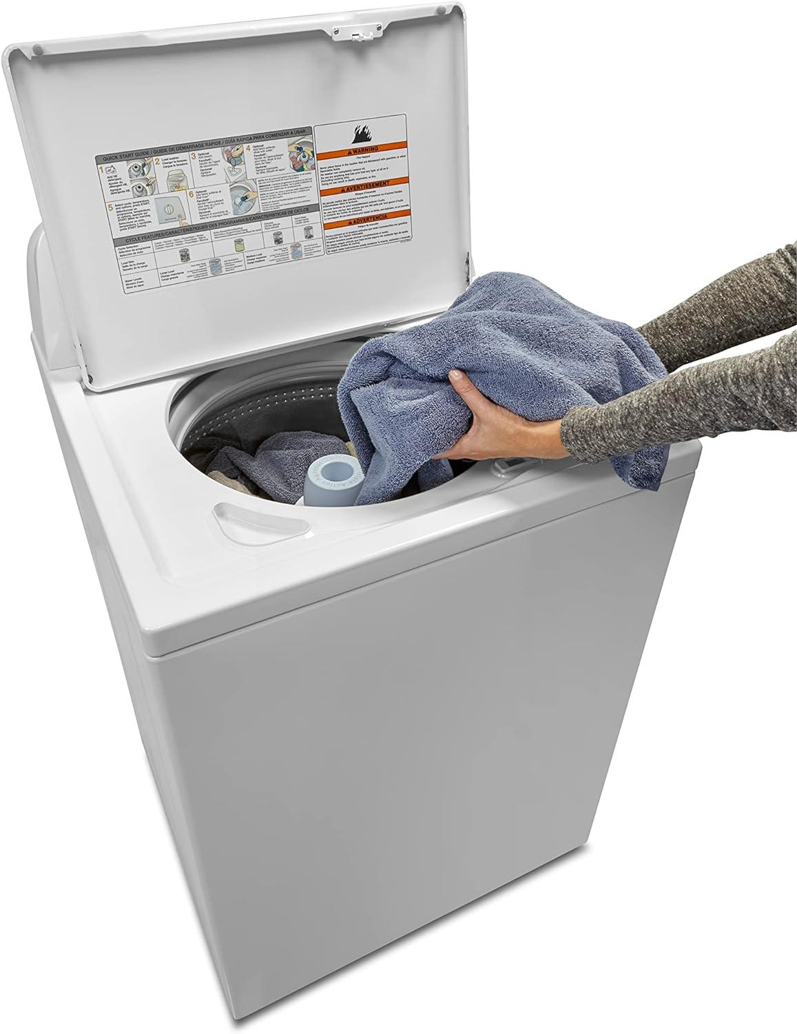 White 3.8 Cu. Ft. Stainless Steel Top-Load Washer