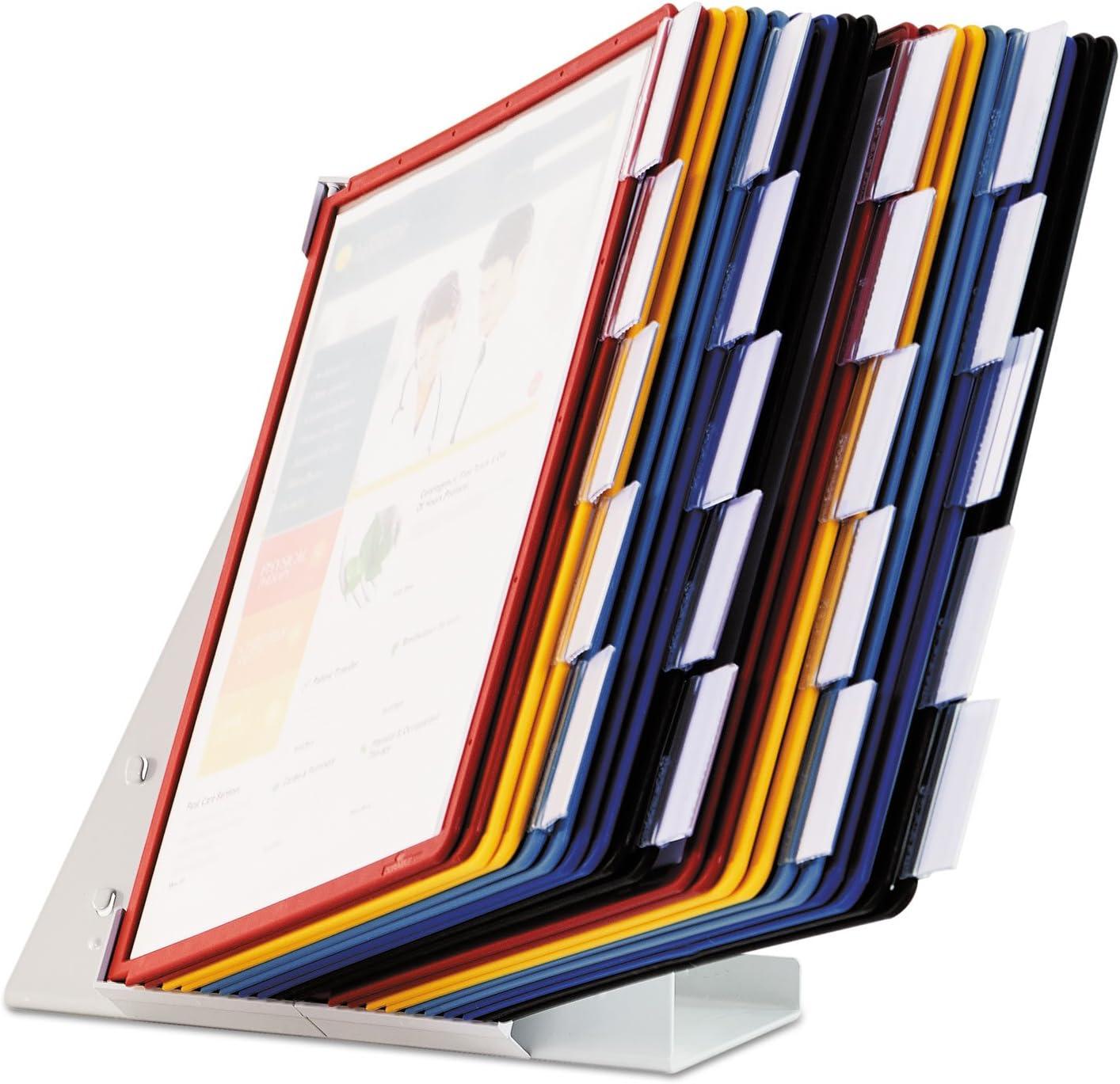 Durable® ario Reference Desktop System, 20 Panels, Assorted Borders And Panels