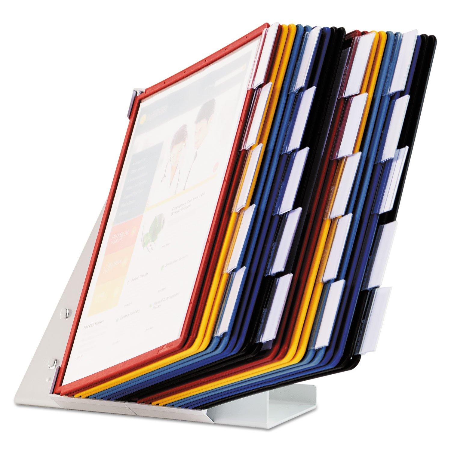 Durable® ario Reference Desktop System, 20 Panels, Assorted Borders And Panels