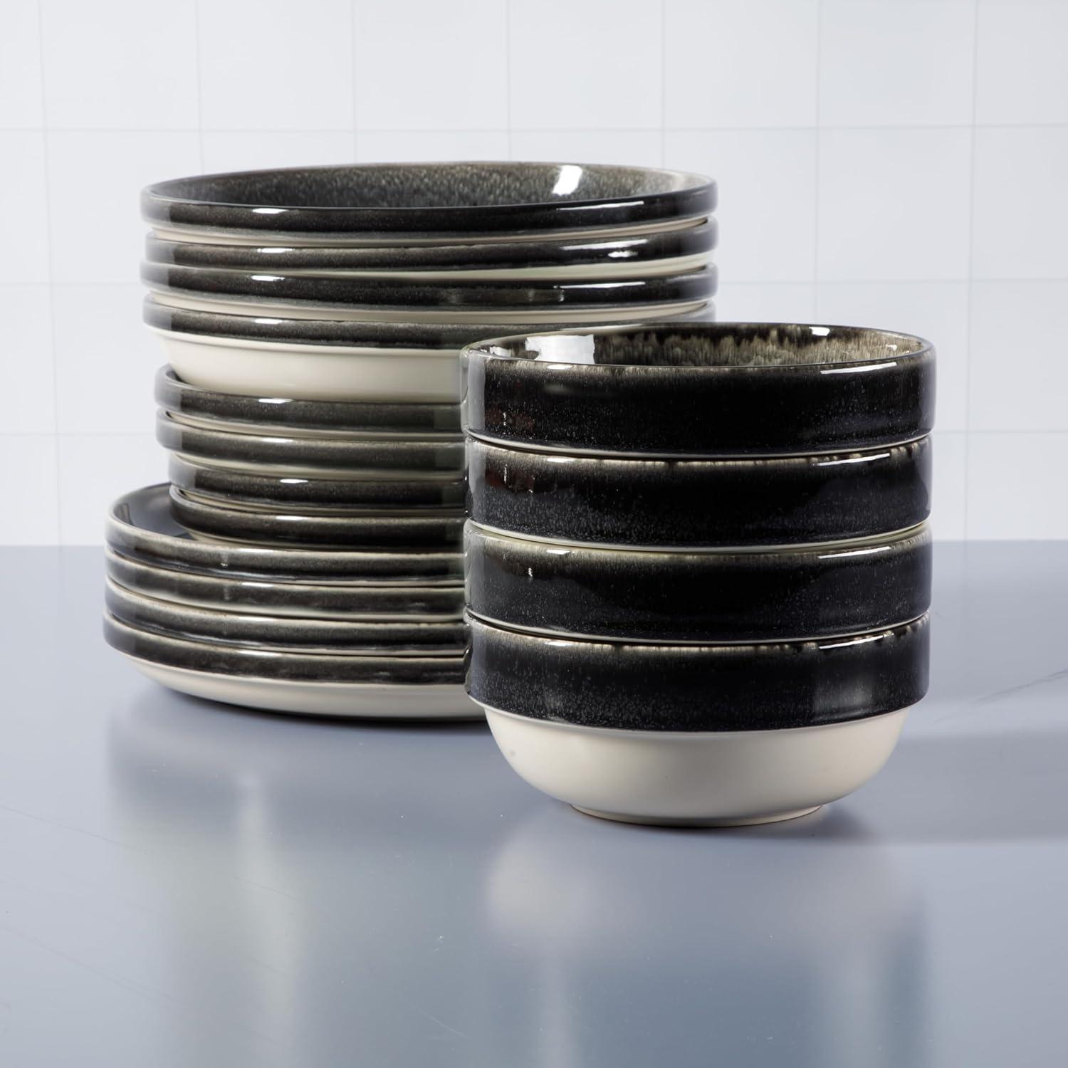 Sur La Table Kitchen Essentials Banquette 16 Piece Stoneware Dinnerware Set - Service for 4