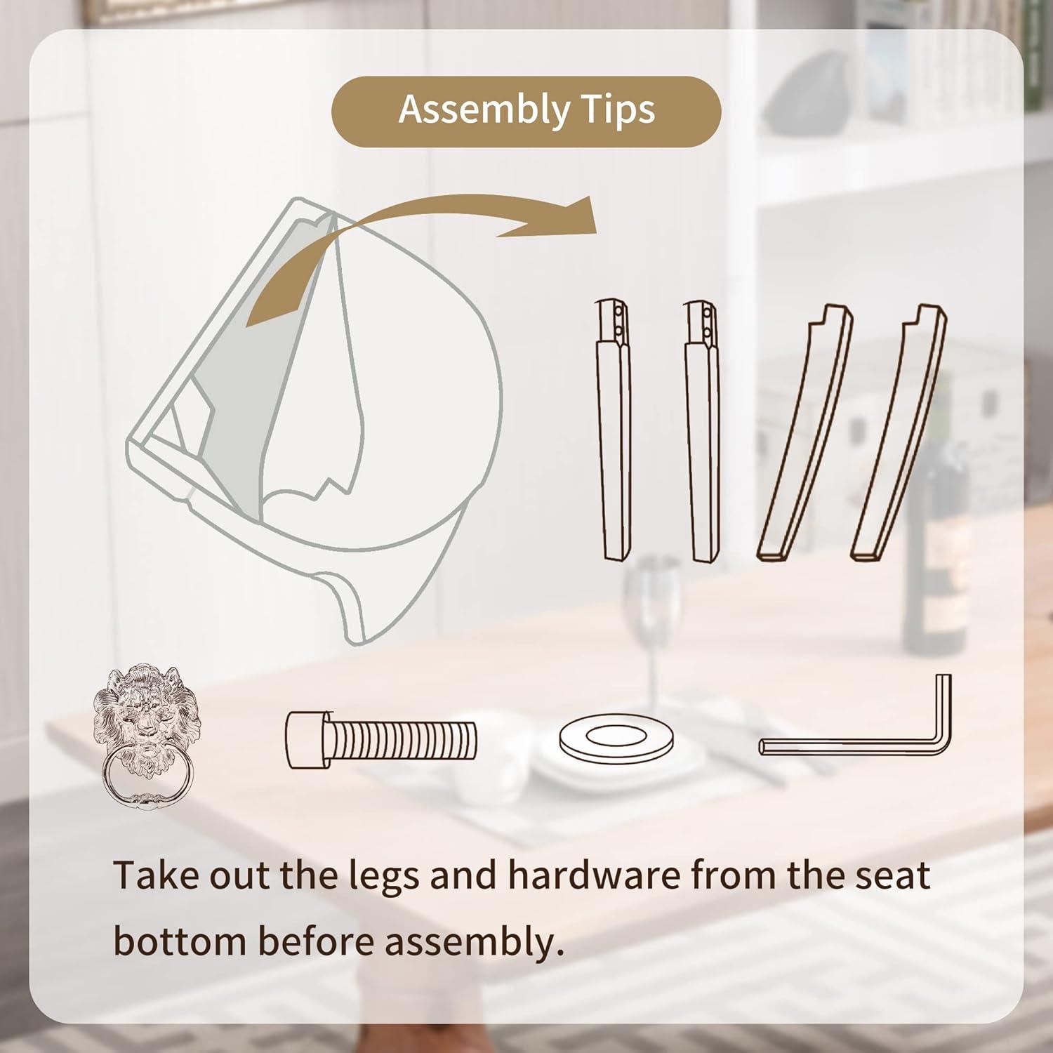 Velvet Upholstered Dining Chairs, Set of 2, Dining Room Tufted Chair, Modern Button Tufted Armless Chairs with Nailhead Trim and Back Ring Pull, Gold Legs, for Dining Room, Kitchen, Navy