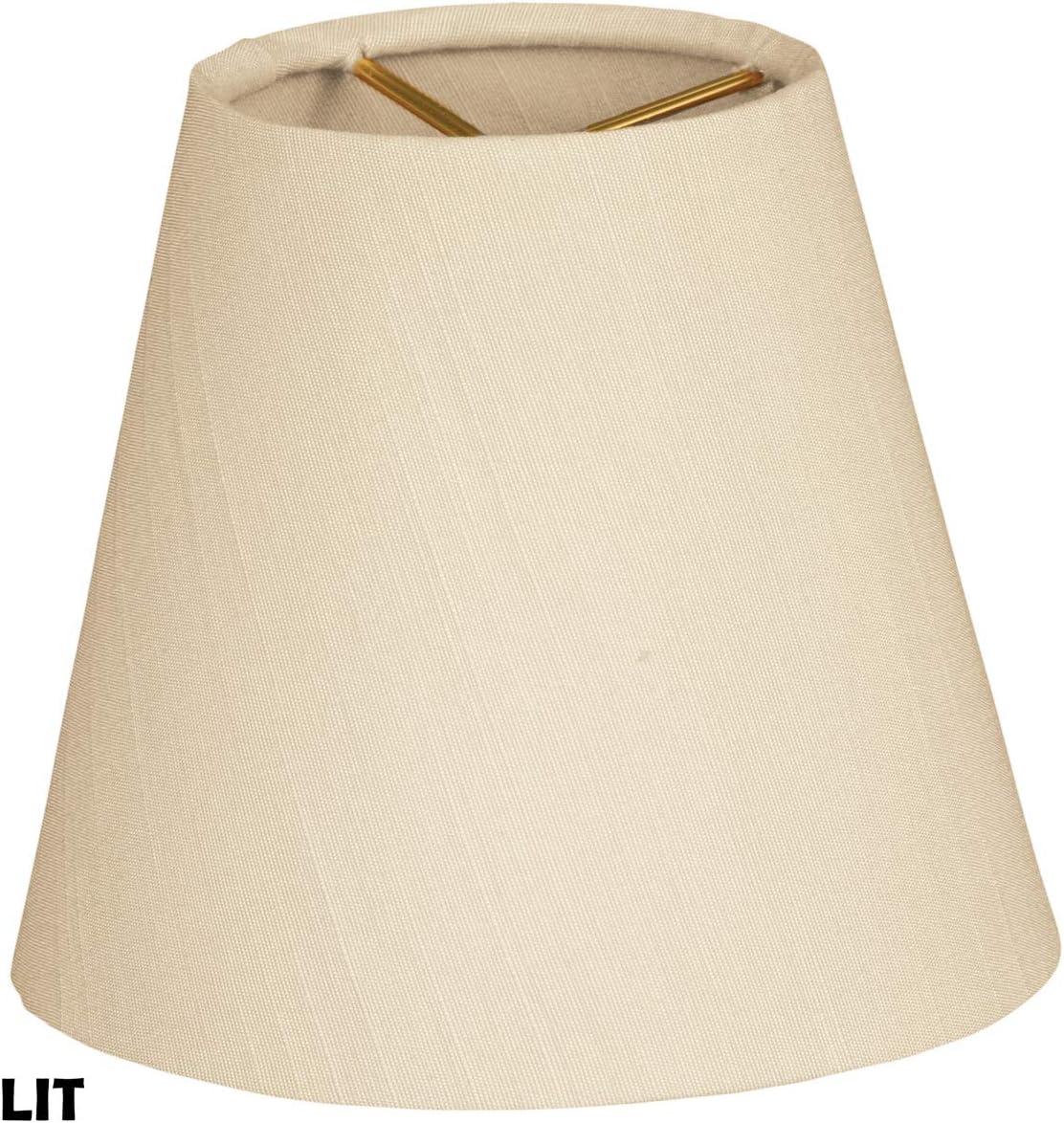 Royal Designs, Inc. Hardback Empire Chandelier Basic Shade CS-903-6BG, Beige, 4 x 6 x 5.5