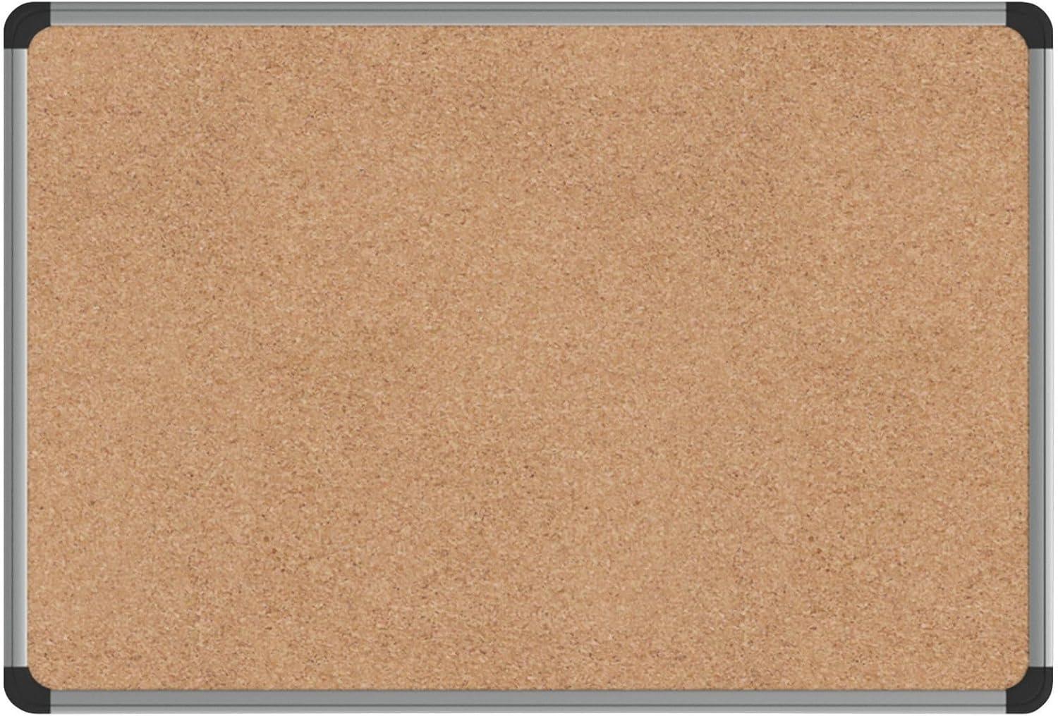 Universal  Bulletin Board  Natural Cork  24 x 18  Aluminum Frame